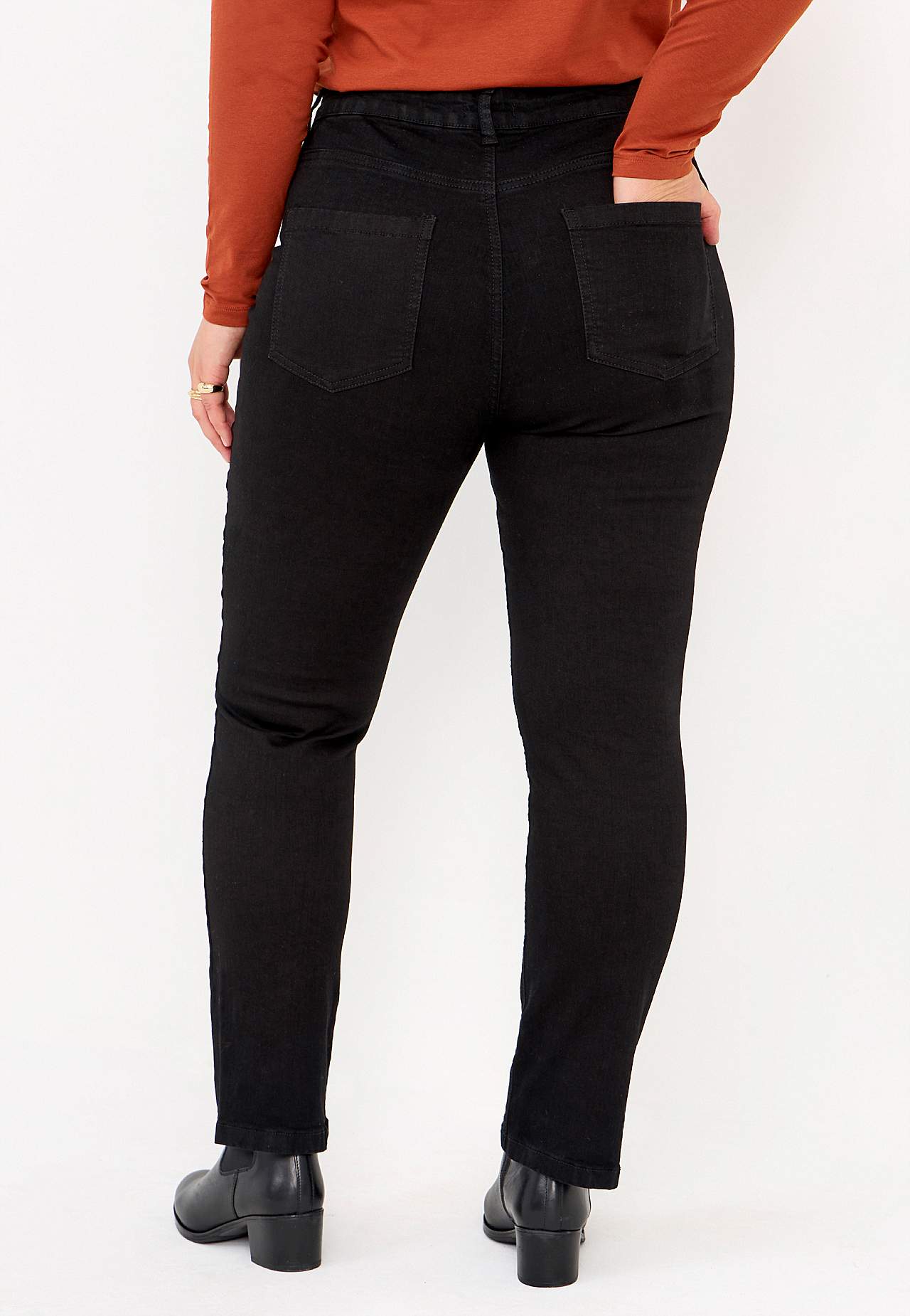 Stretch jeans with straight leg - three lengths