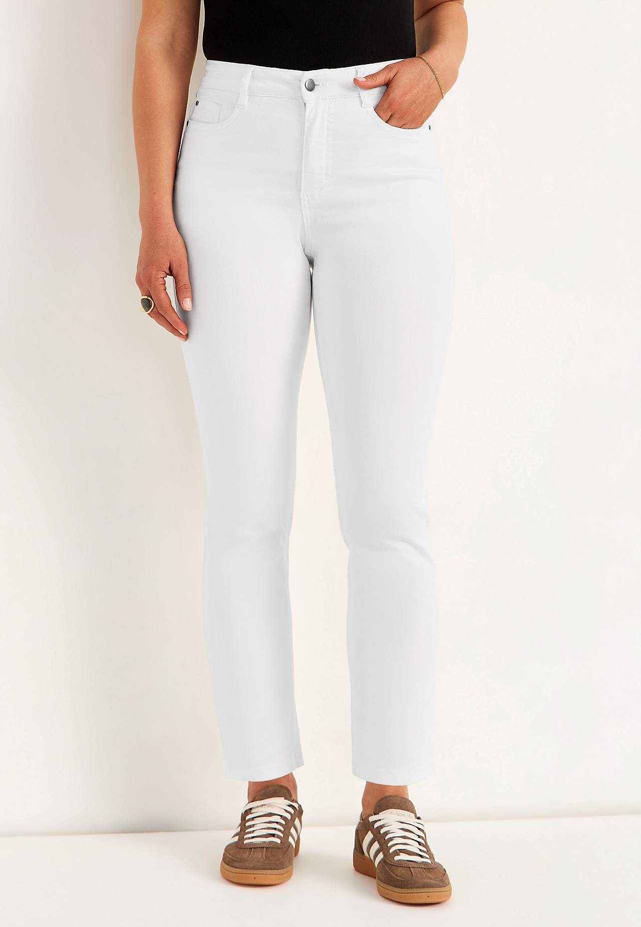 Stretch jeans with straight leg - three lengths Linnea