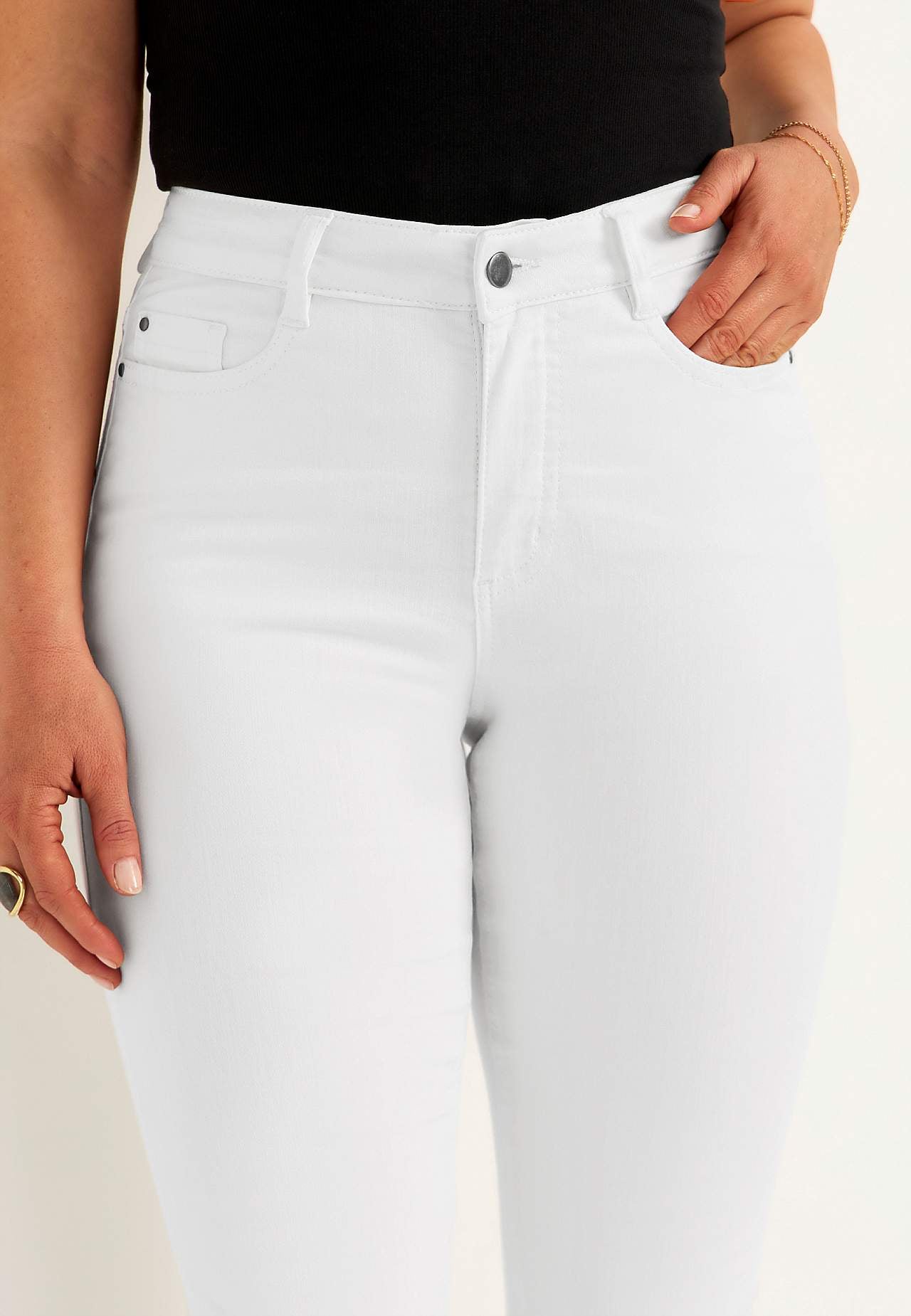 Stretch jeans with straight leg - three lengths Linnea