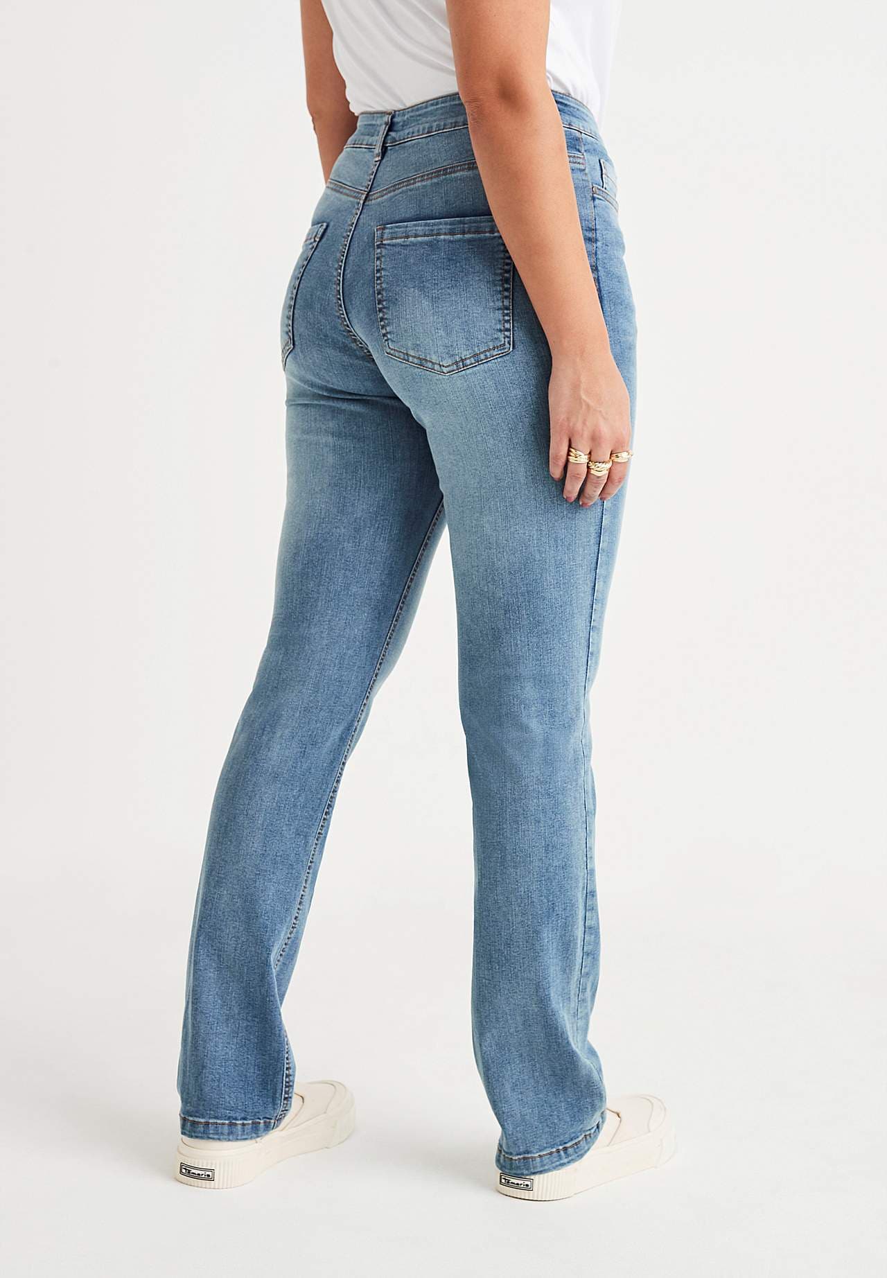 Stretch jeans with straight leg - three lengths