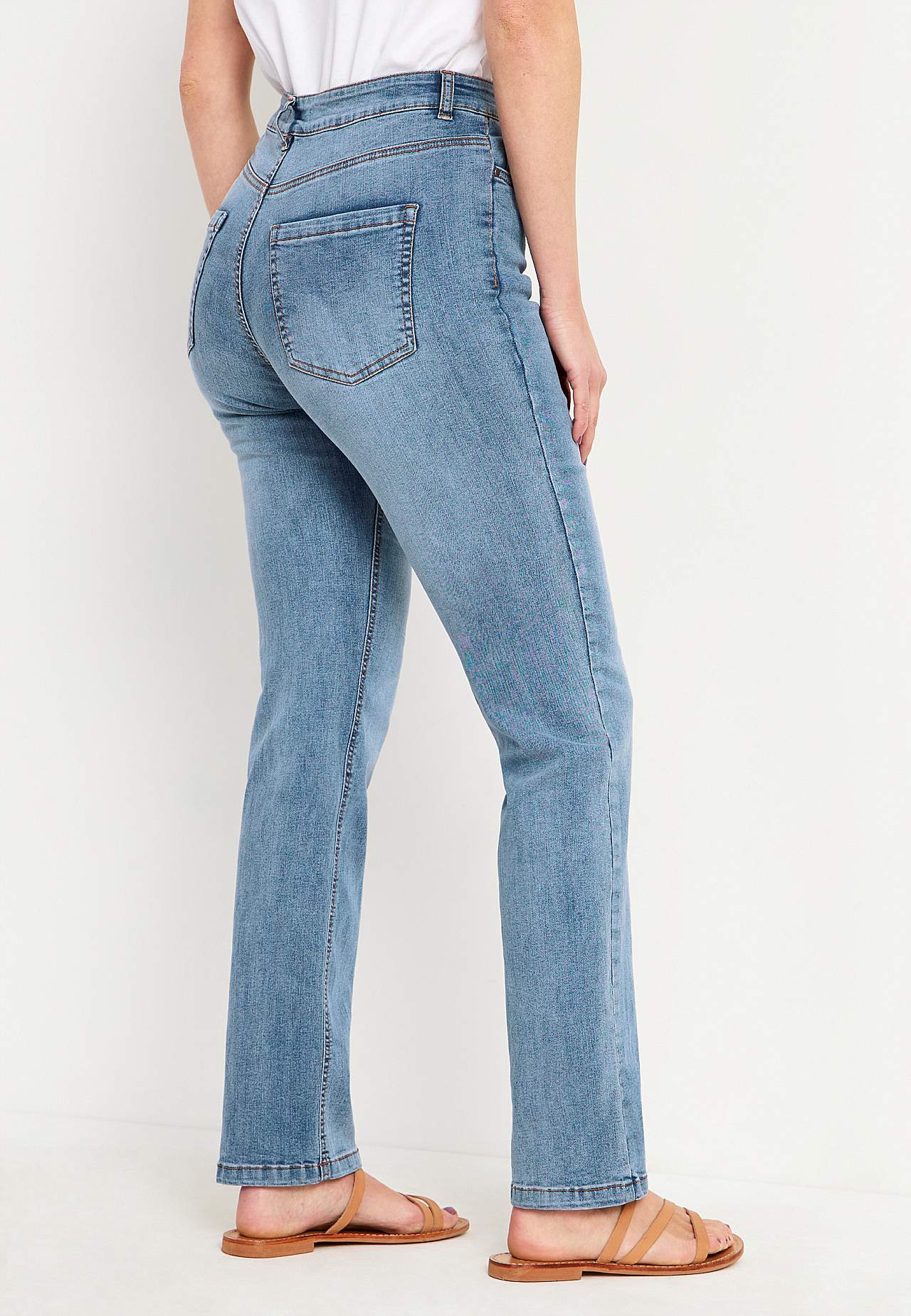 Stretch jeans with straight leg - three lengths
