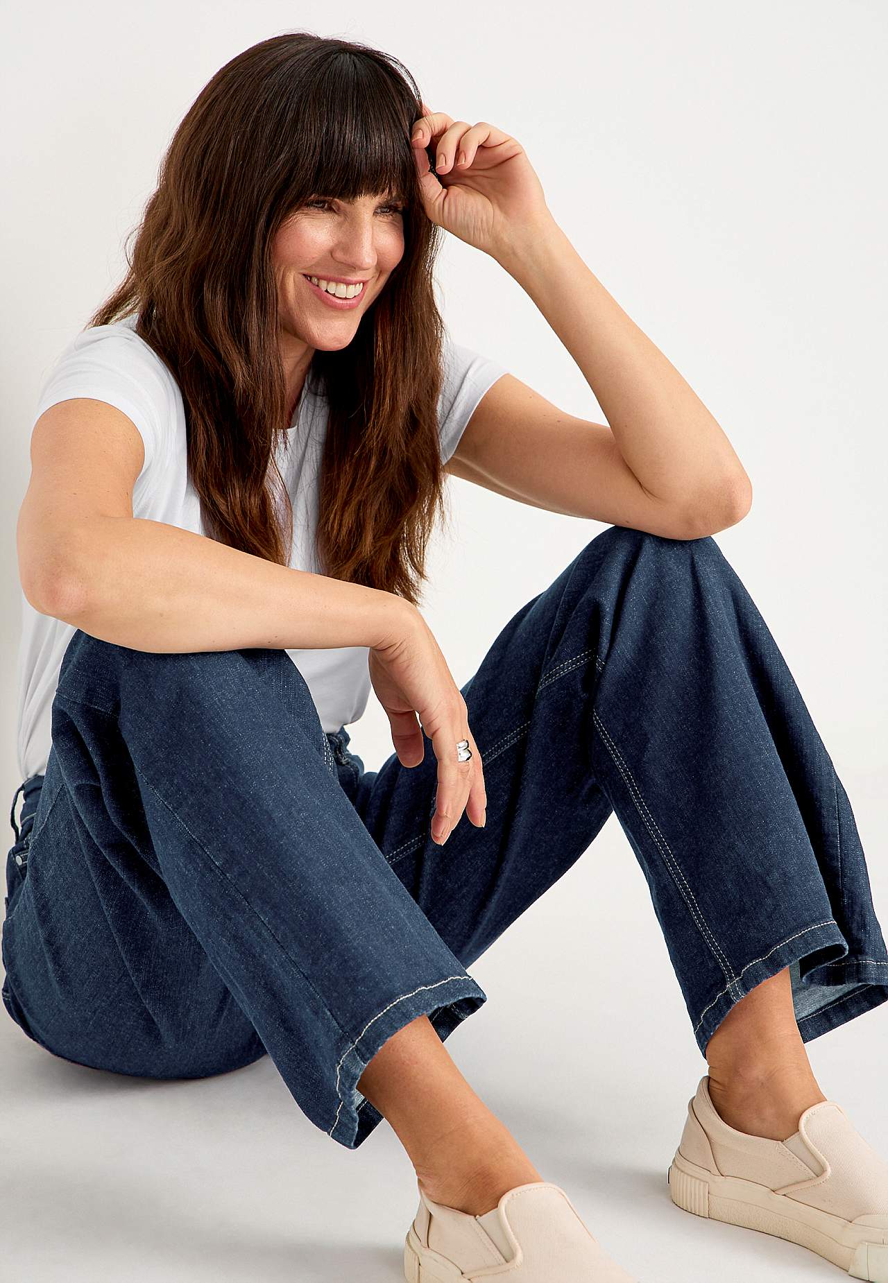 Wide jeans with high waist