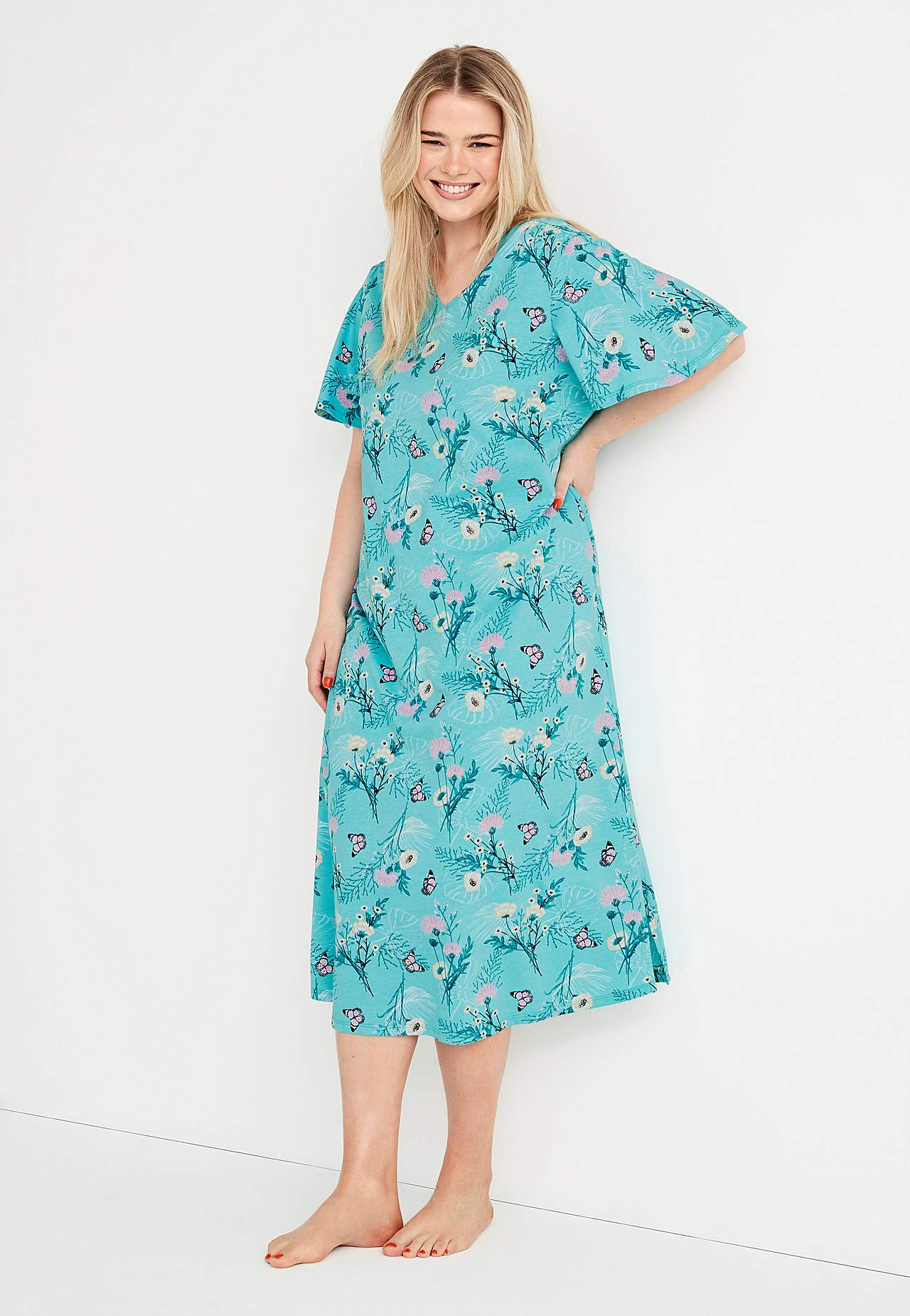 Short-sleeved nightdress Anne