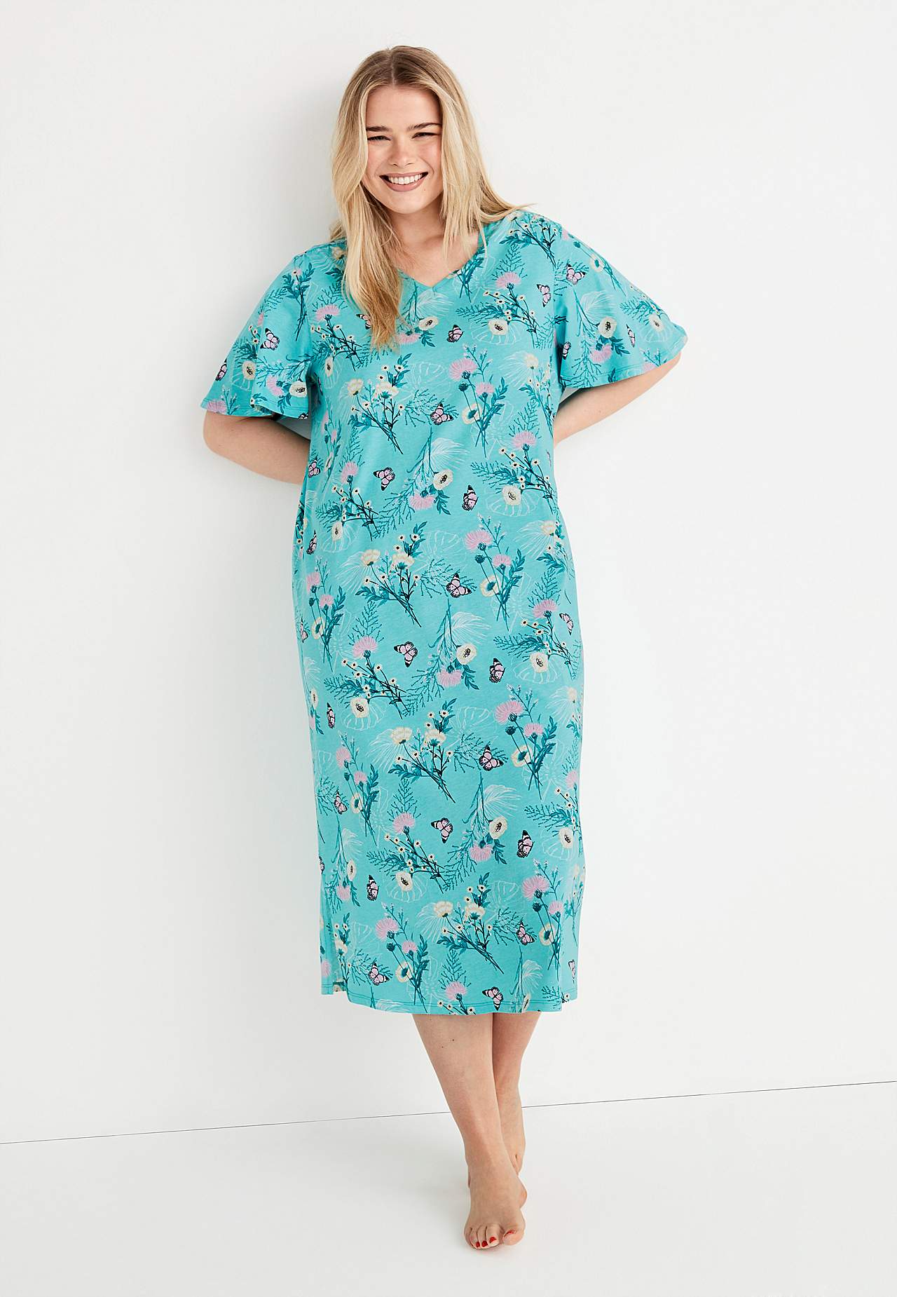 Short-sleeved nightdress Anne