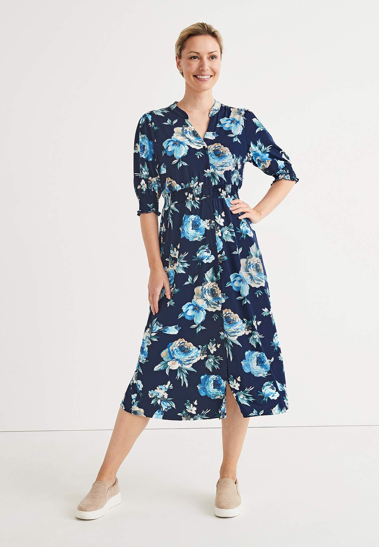 Patterned jersey dress