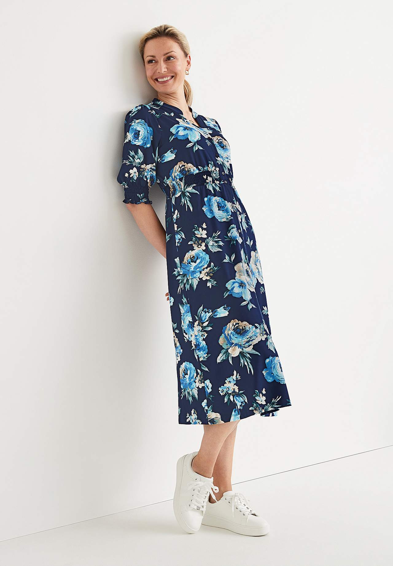 Patterned jersey dress
