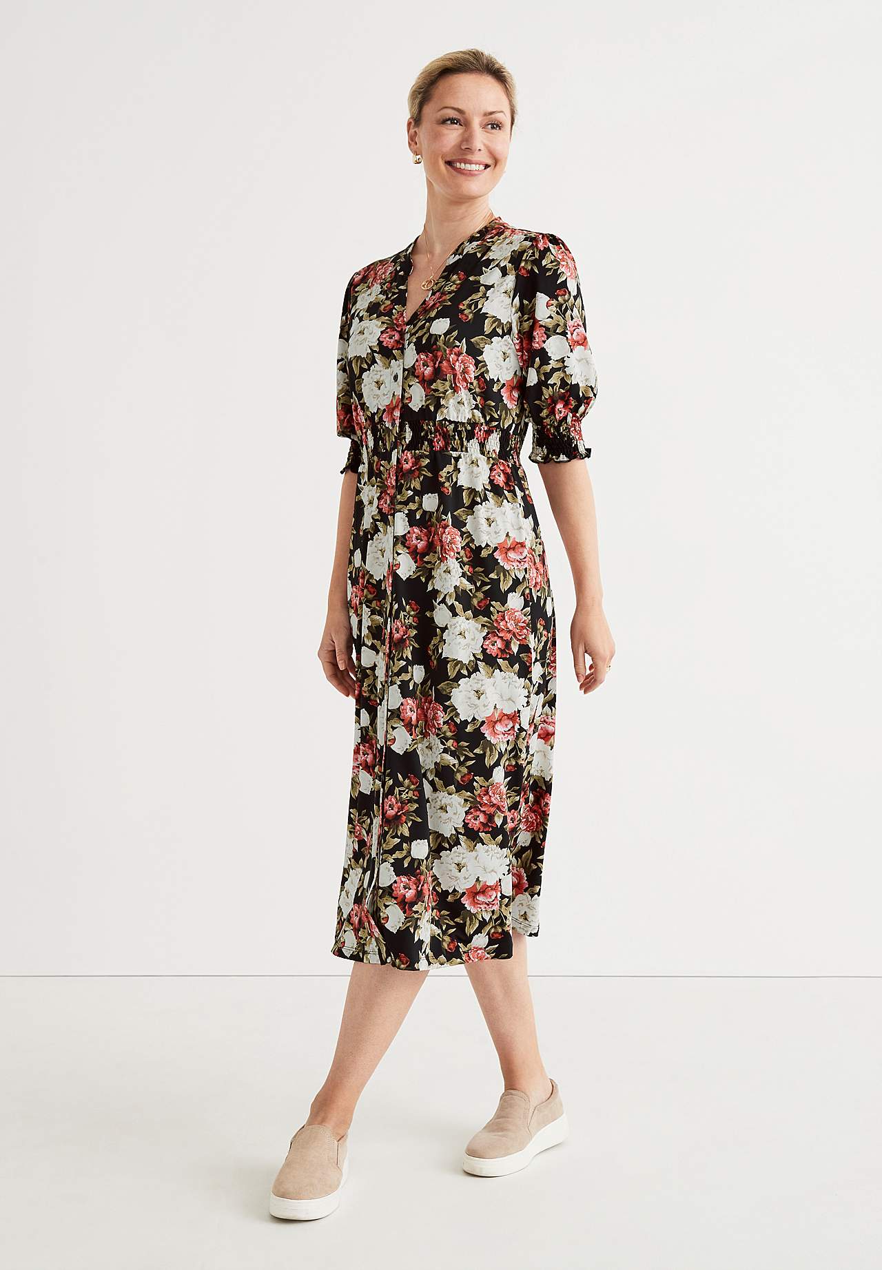 Patterned jersey dress