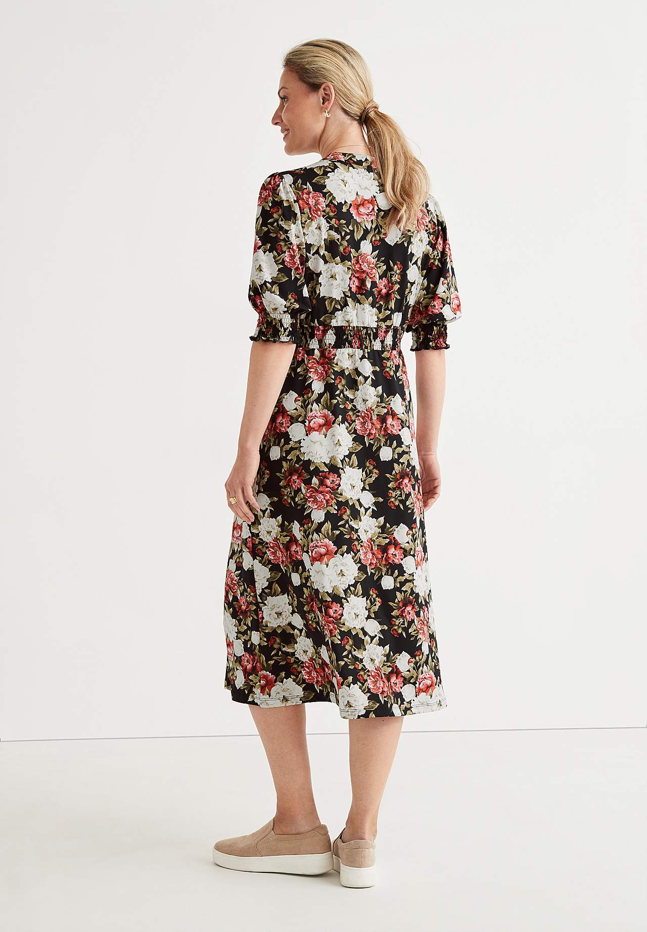 Patterned jersey dress