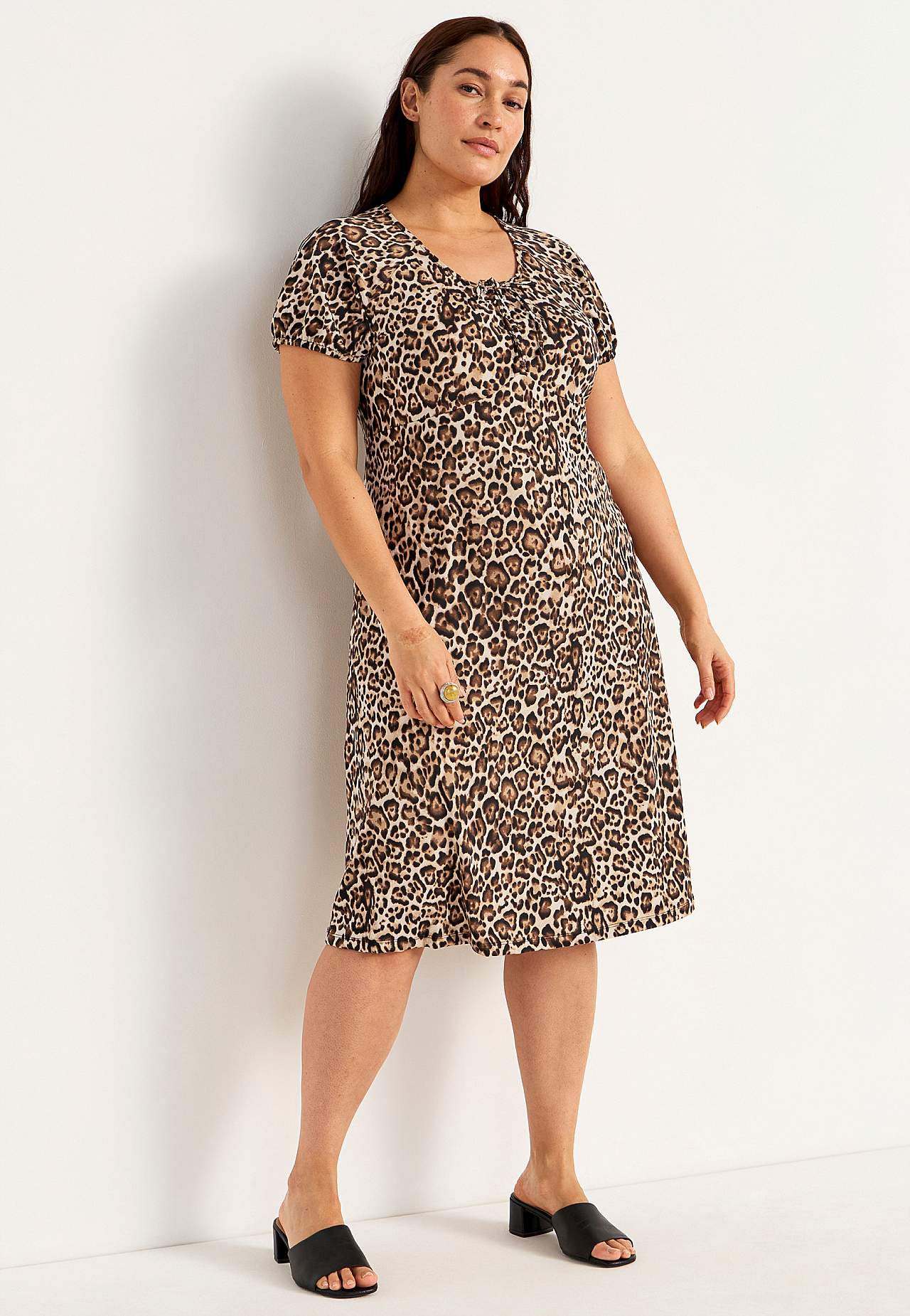 Patterned jersey dress