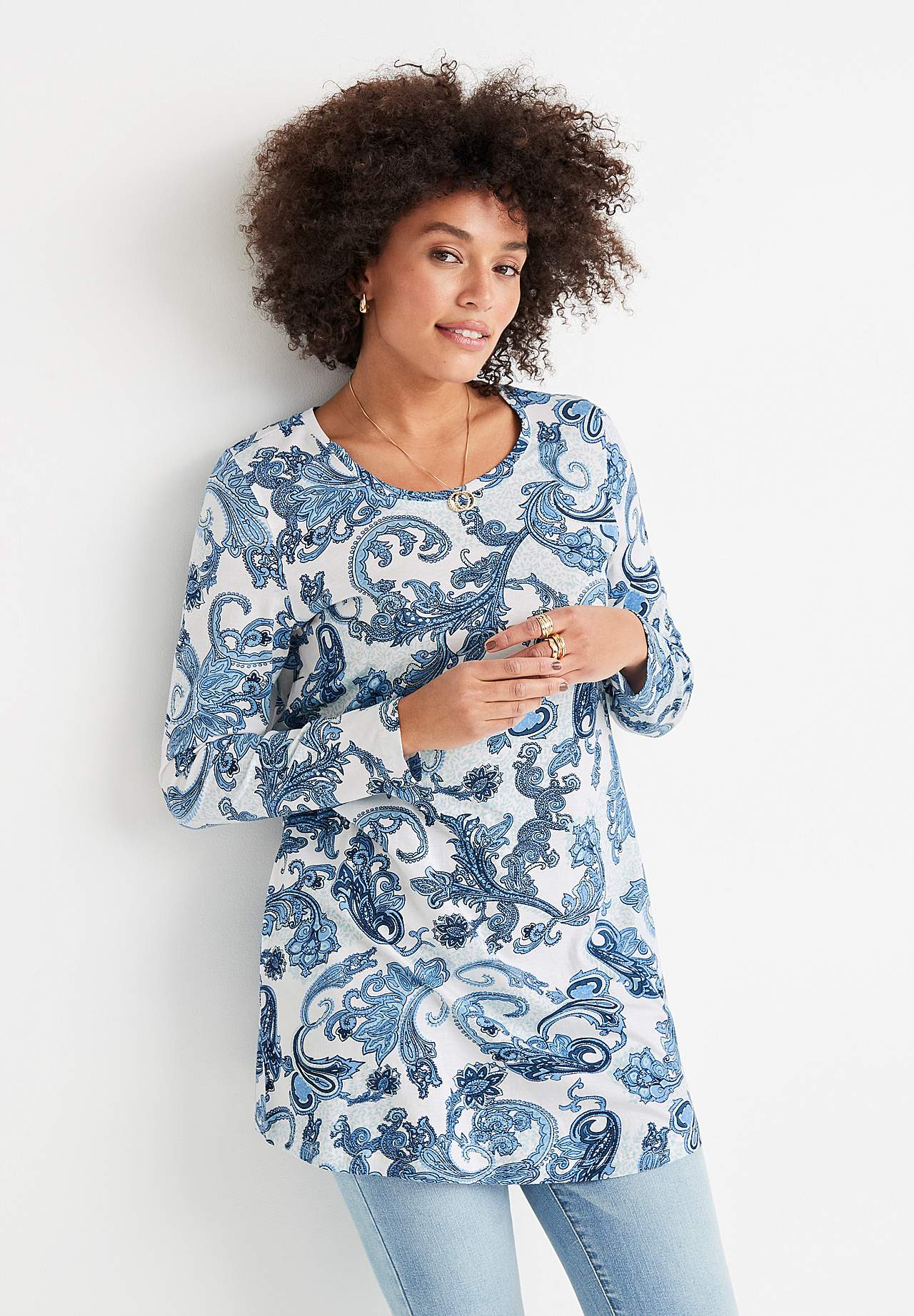 Patterned jersey tuniq Amira