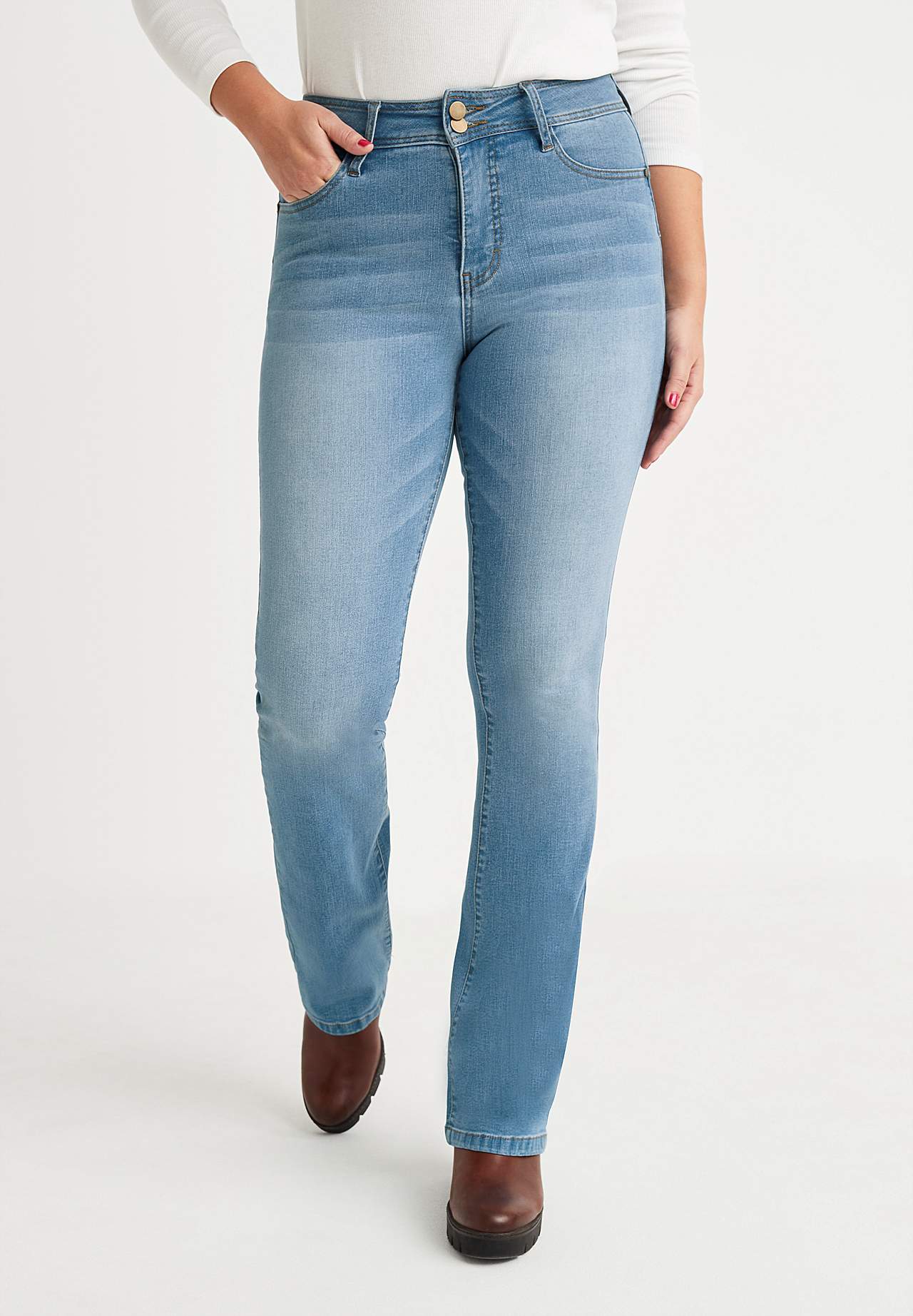 Shaping jeans with bootcut and superstretch