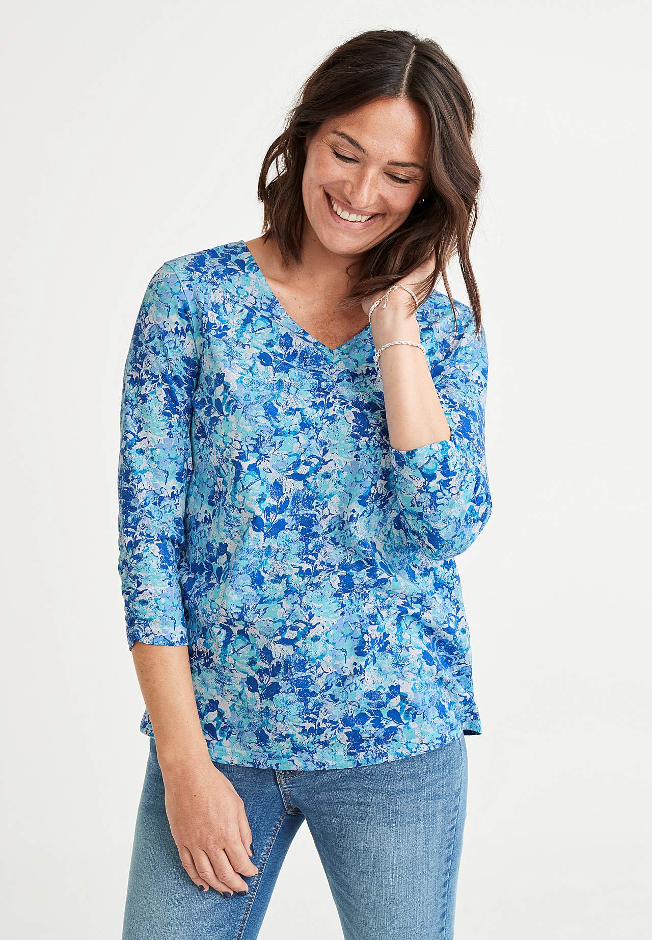 Floral jersey top Agatha