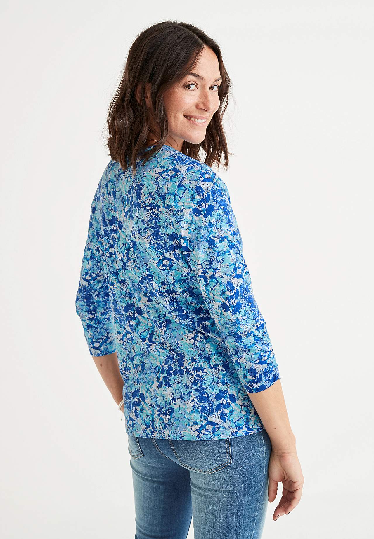Floral jersey top Agatha