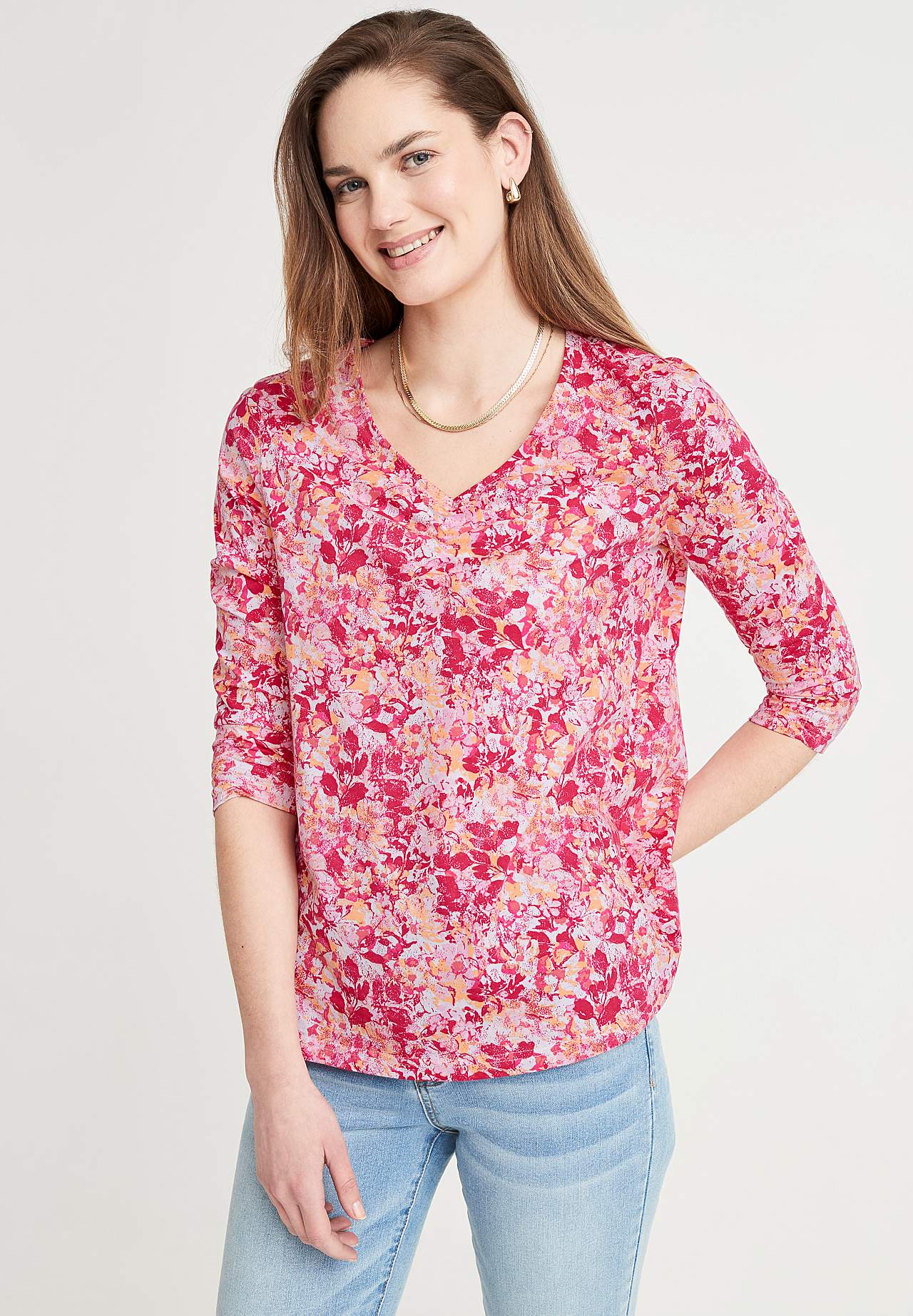 Floral jersey top Agatha