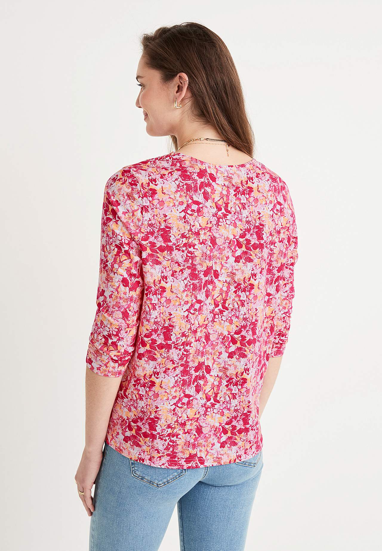 Floral jersey top Agatha