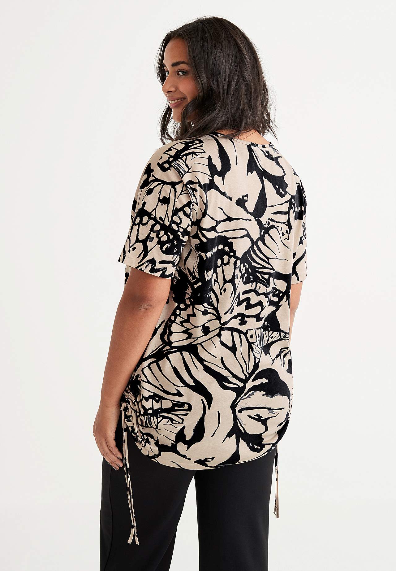 Long tops with drawstring at the sides Vilde 2-pack