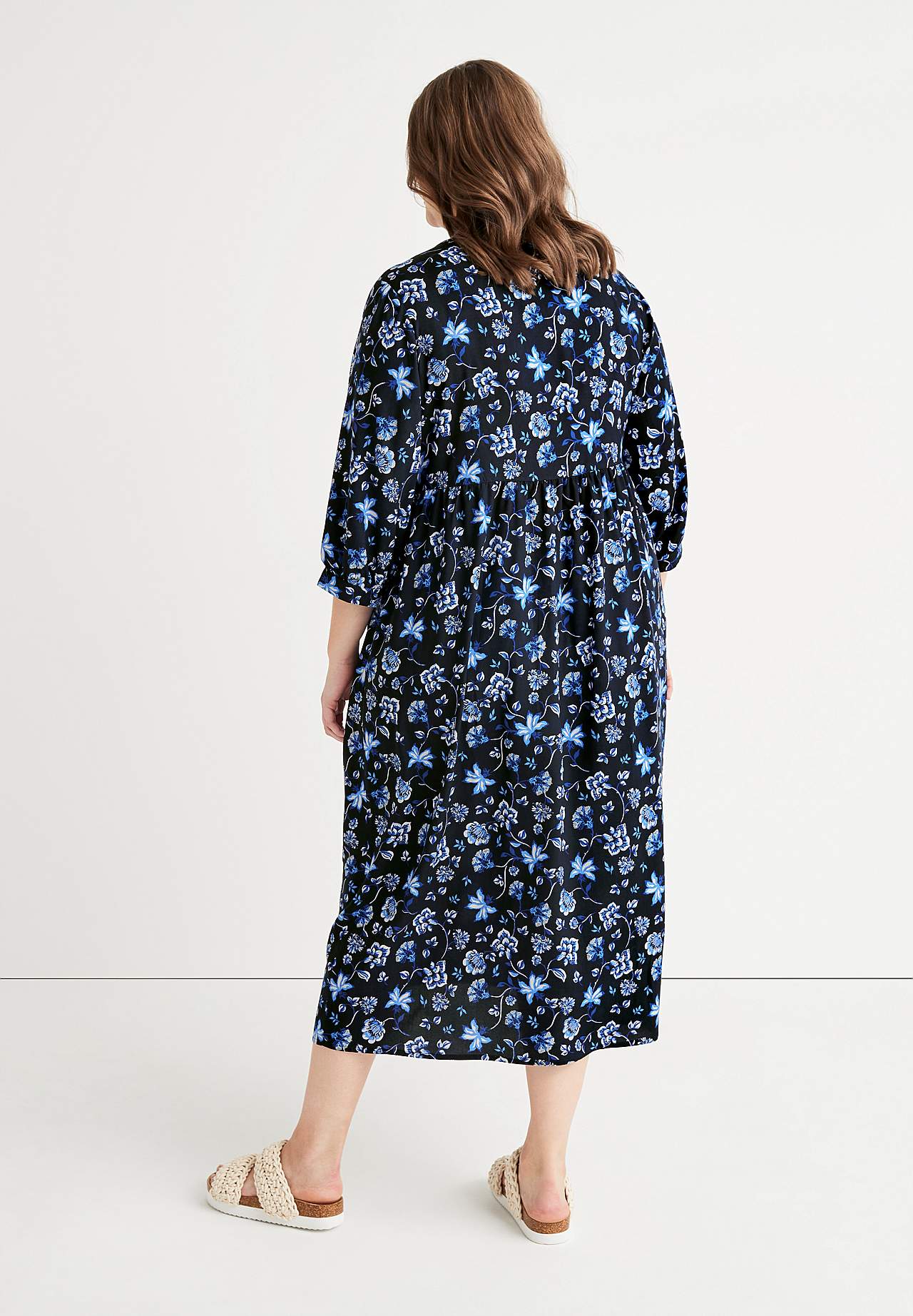 Patterned viscose dress