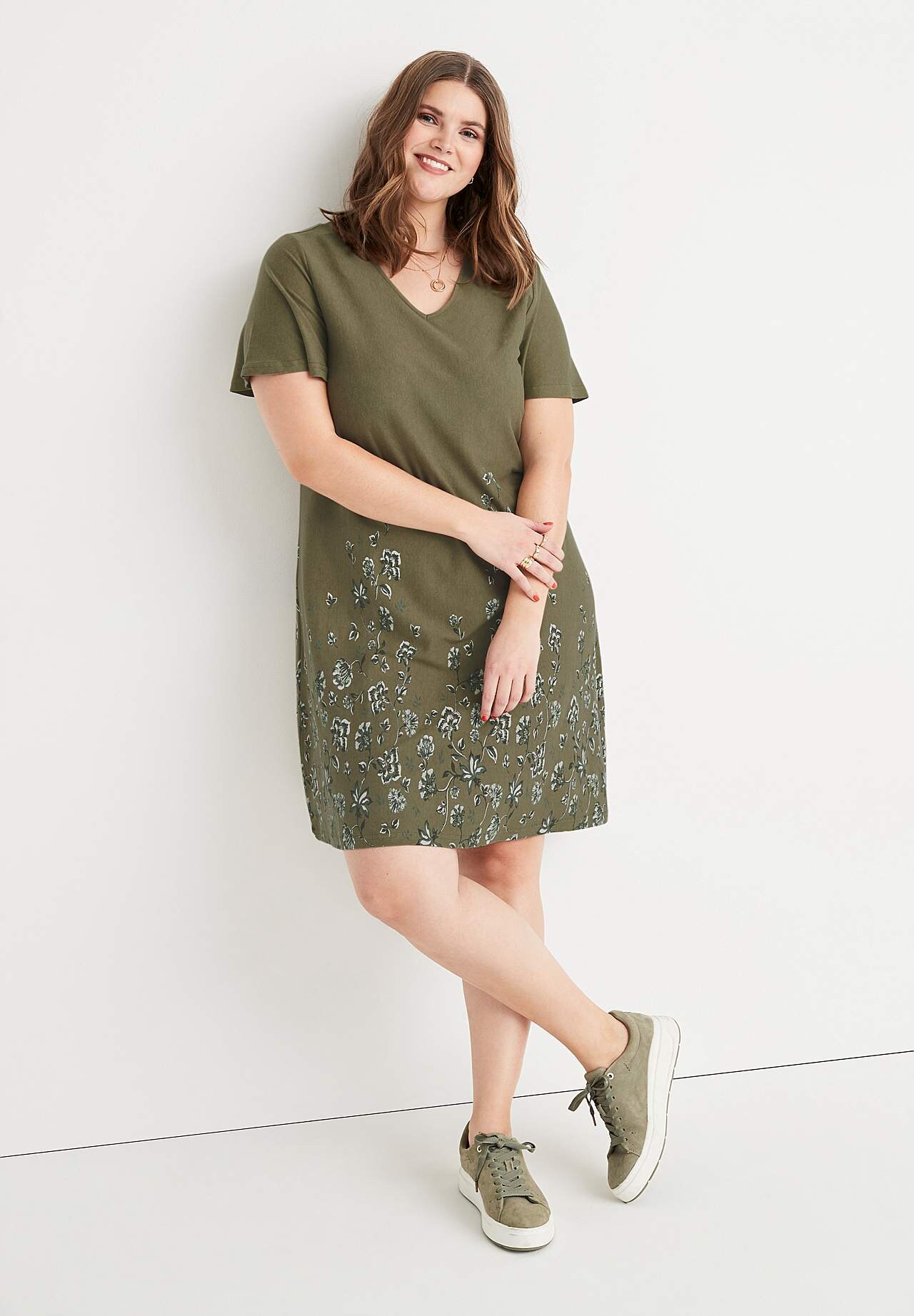 A-lined jersey dress