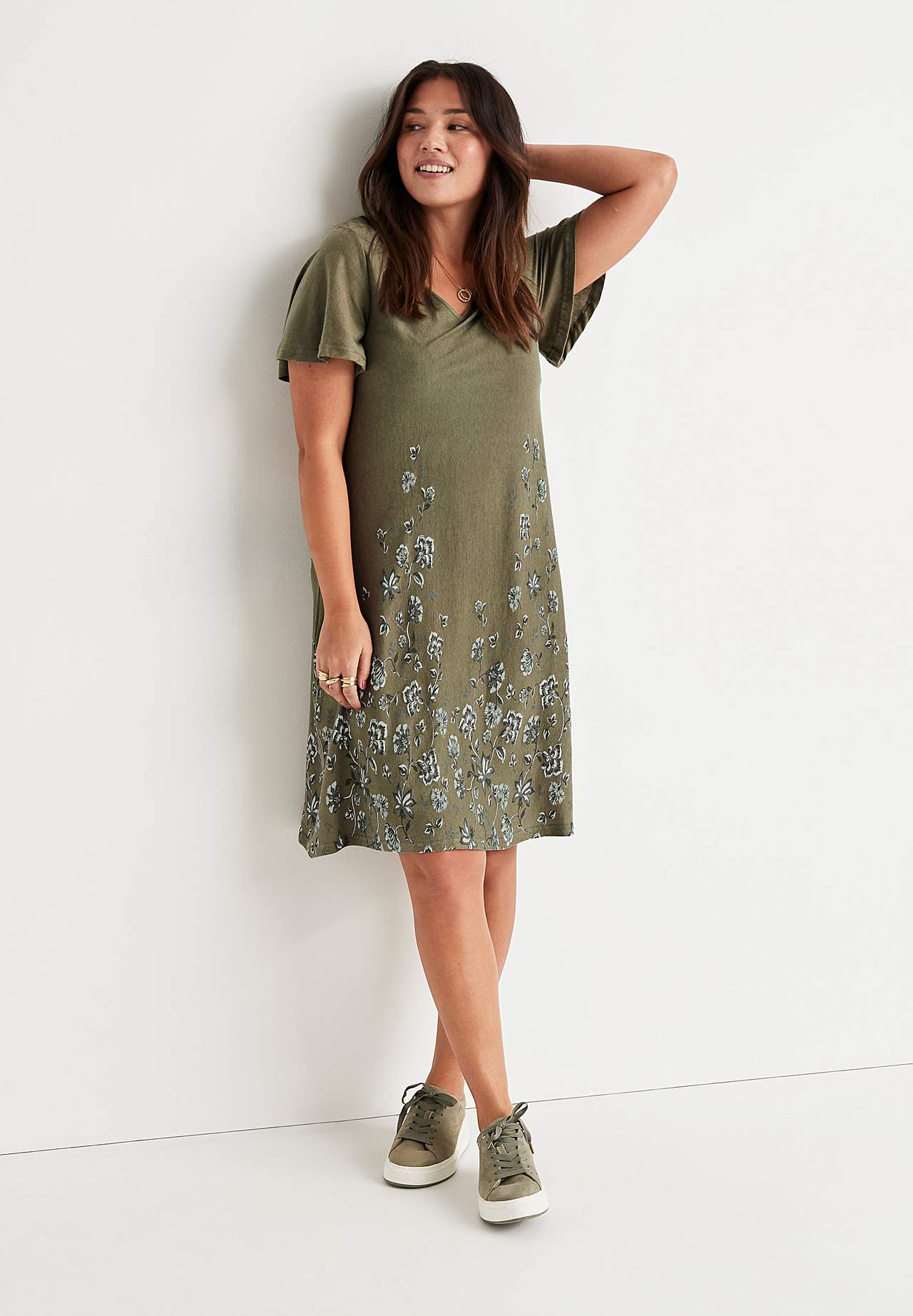 A-lined jersey dress
