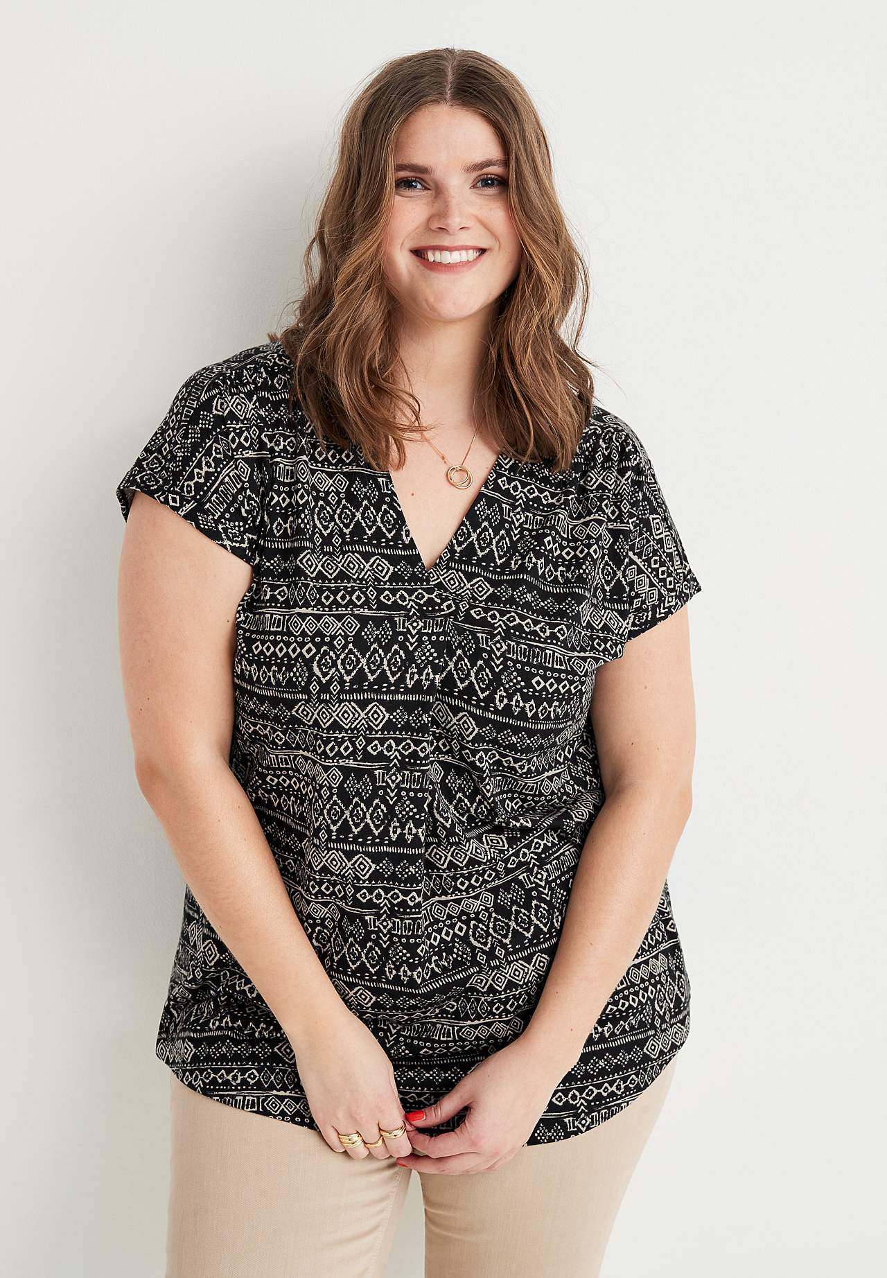 Short-sleeved jersey tuniq