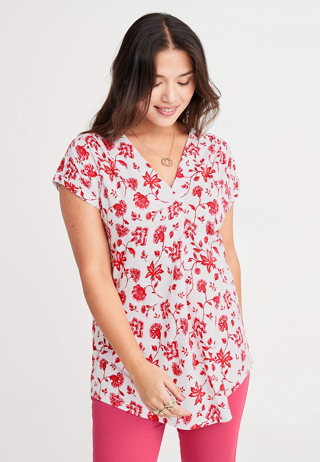 Short-sleeved jersey tuniq