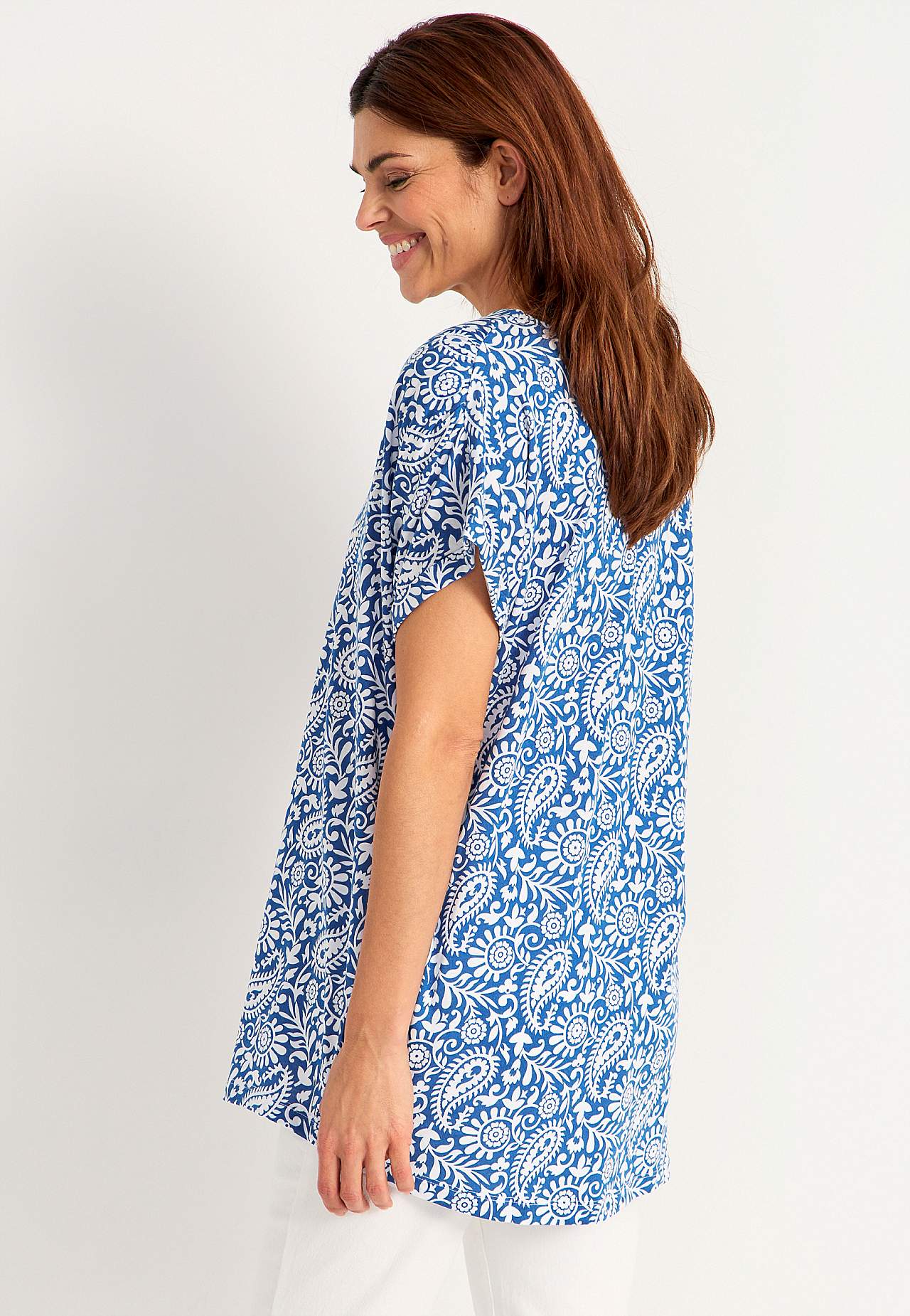 Short-sleeved jersey tuniq