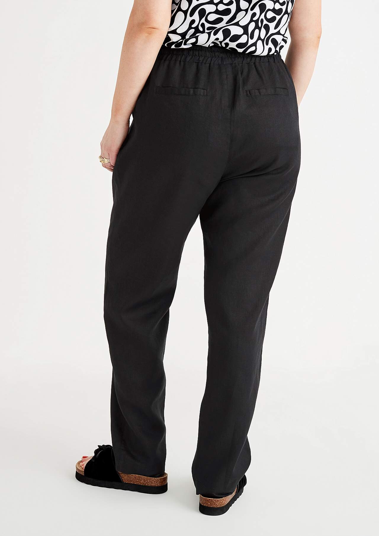 Linen Premium trousers with elastic i midjan