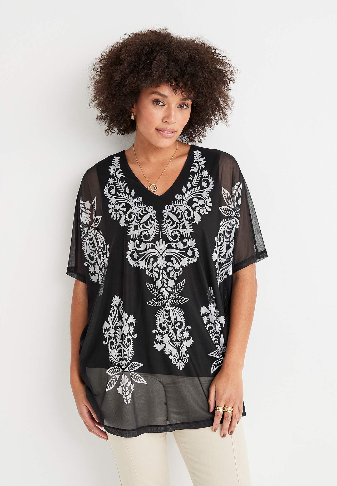 Tunic top in mesh
