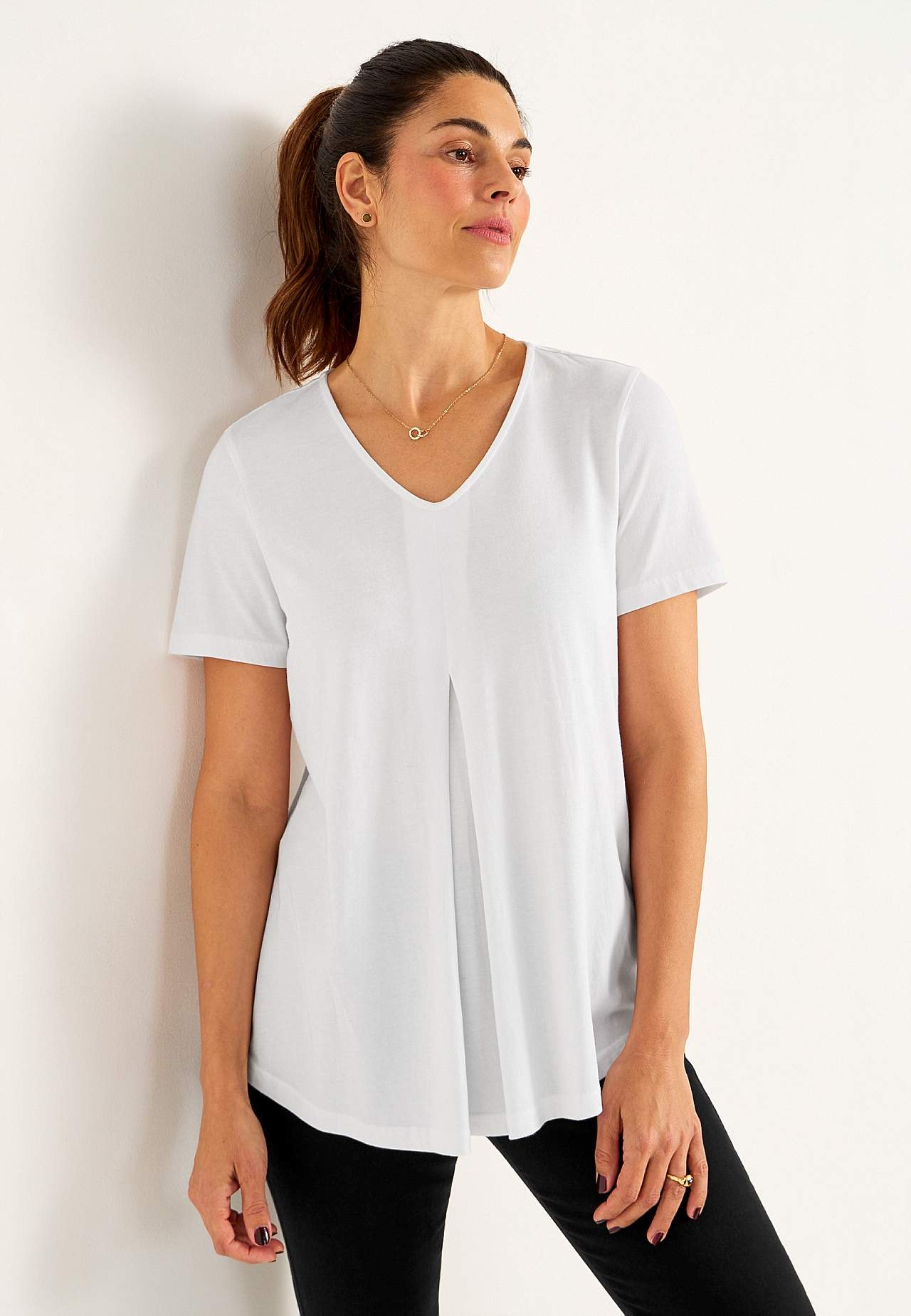 V-neck jersey top