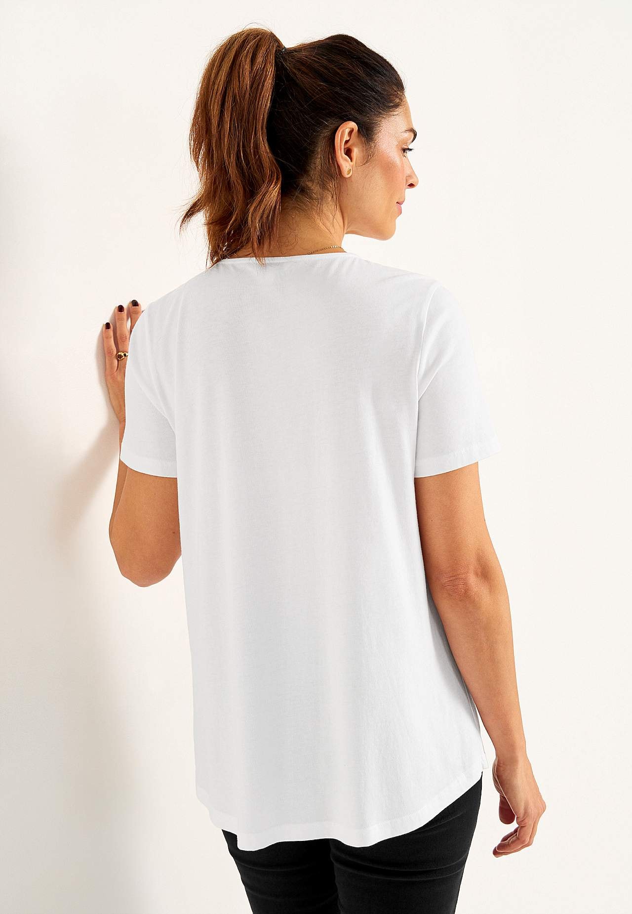 V-neck jersey top