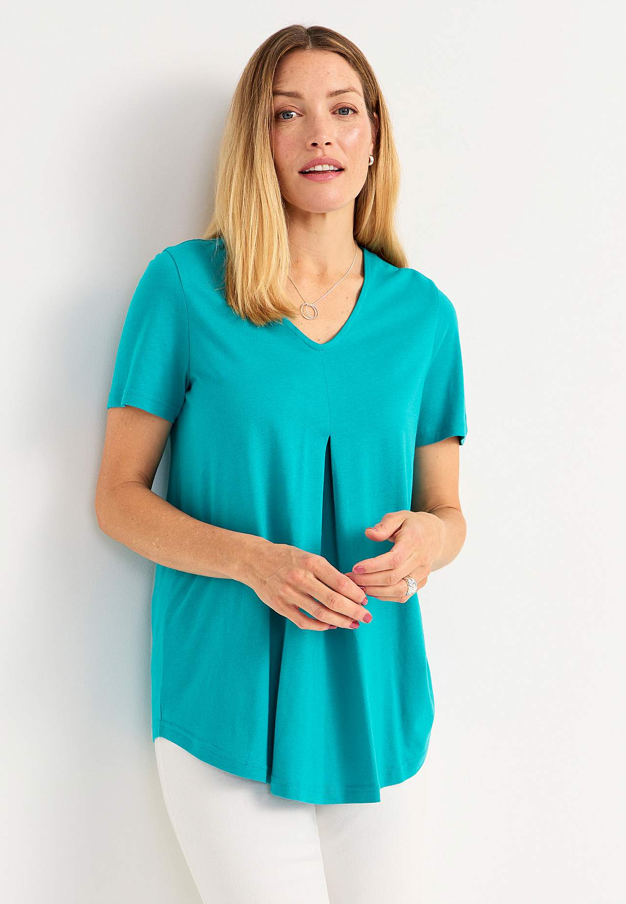 V-neck jersey top