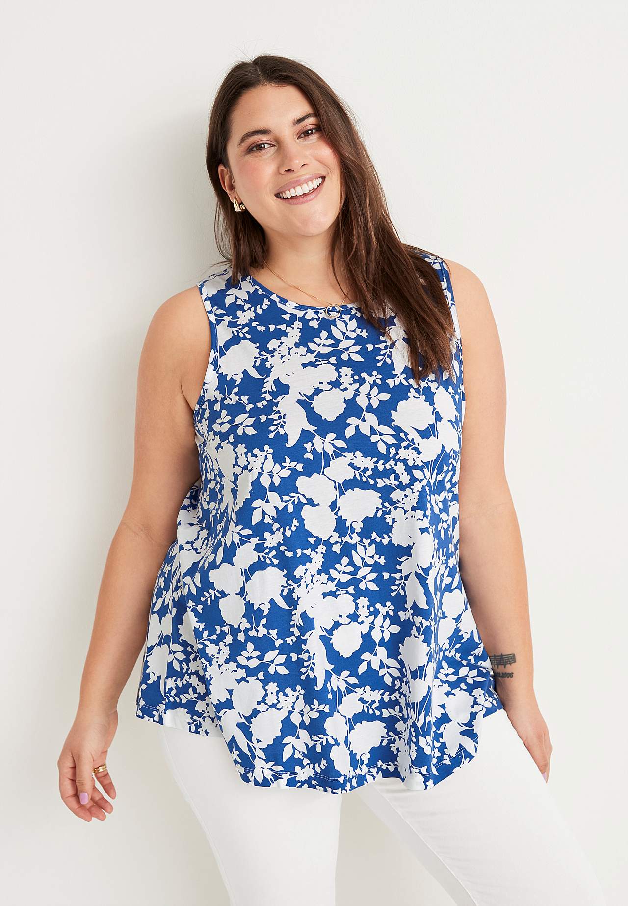 Sleeveless jersey top