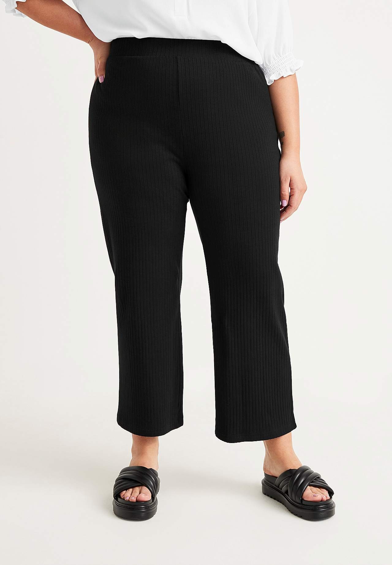 Ribbed culottes