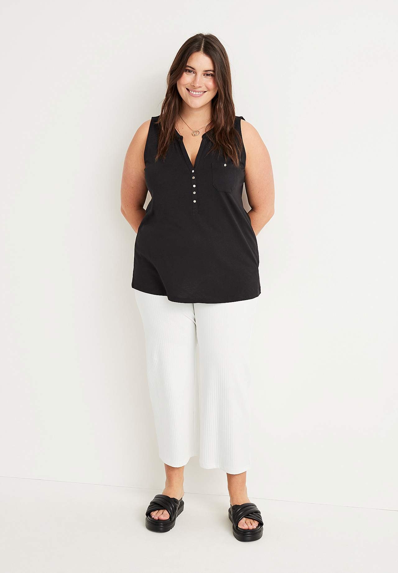 Ribbed culottes