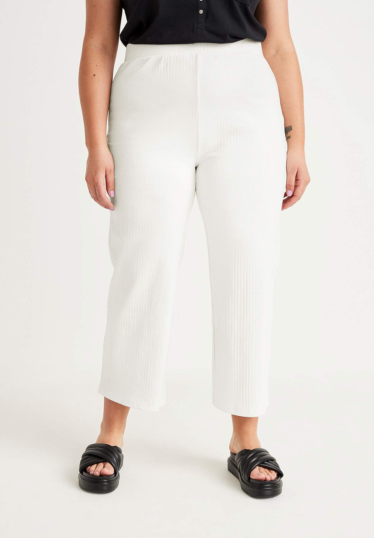 Ribbed culottes