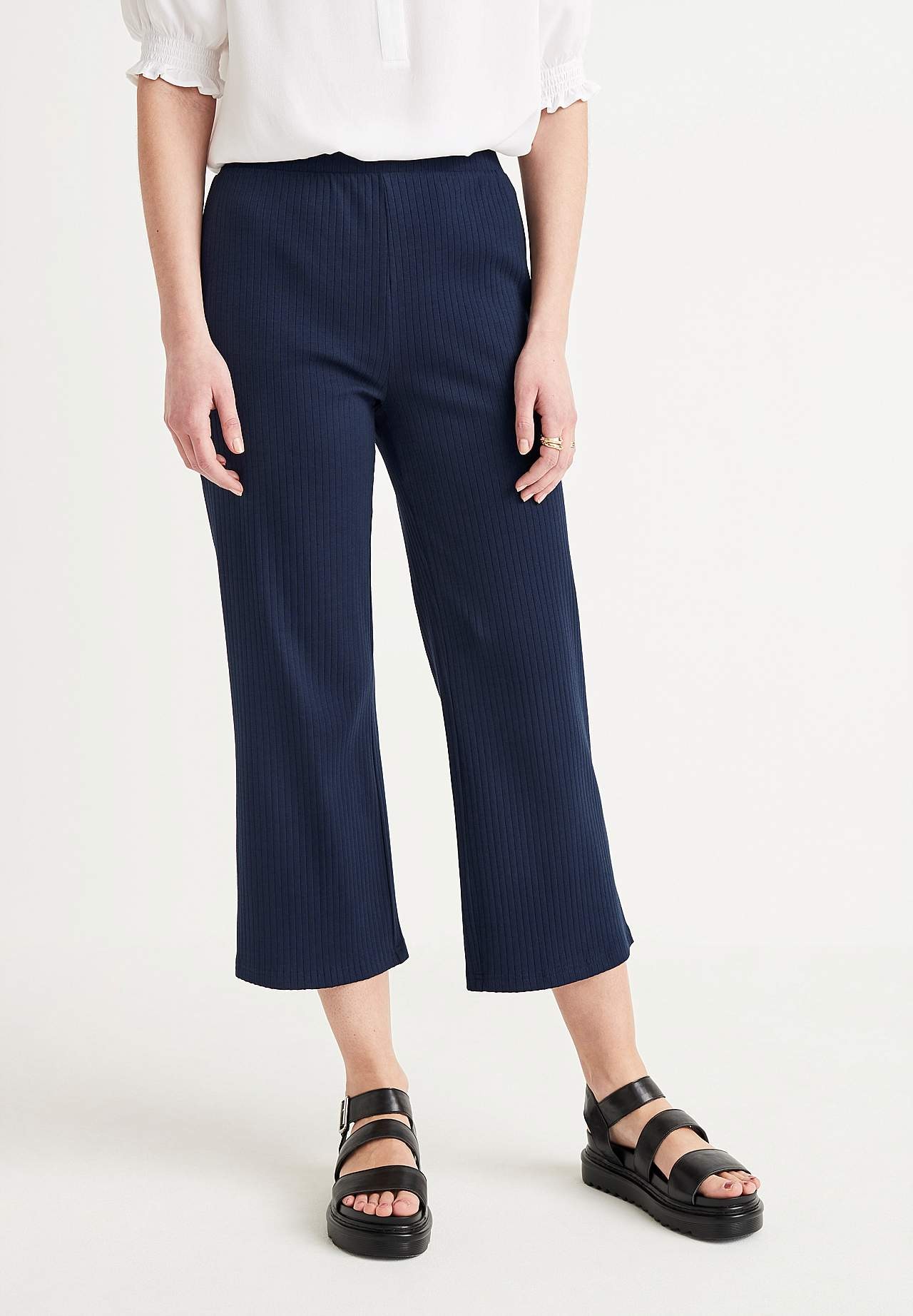 Ribbed culottes
