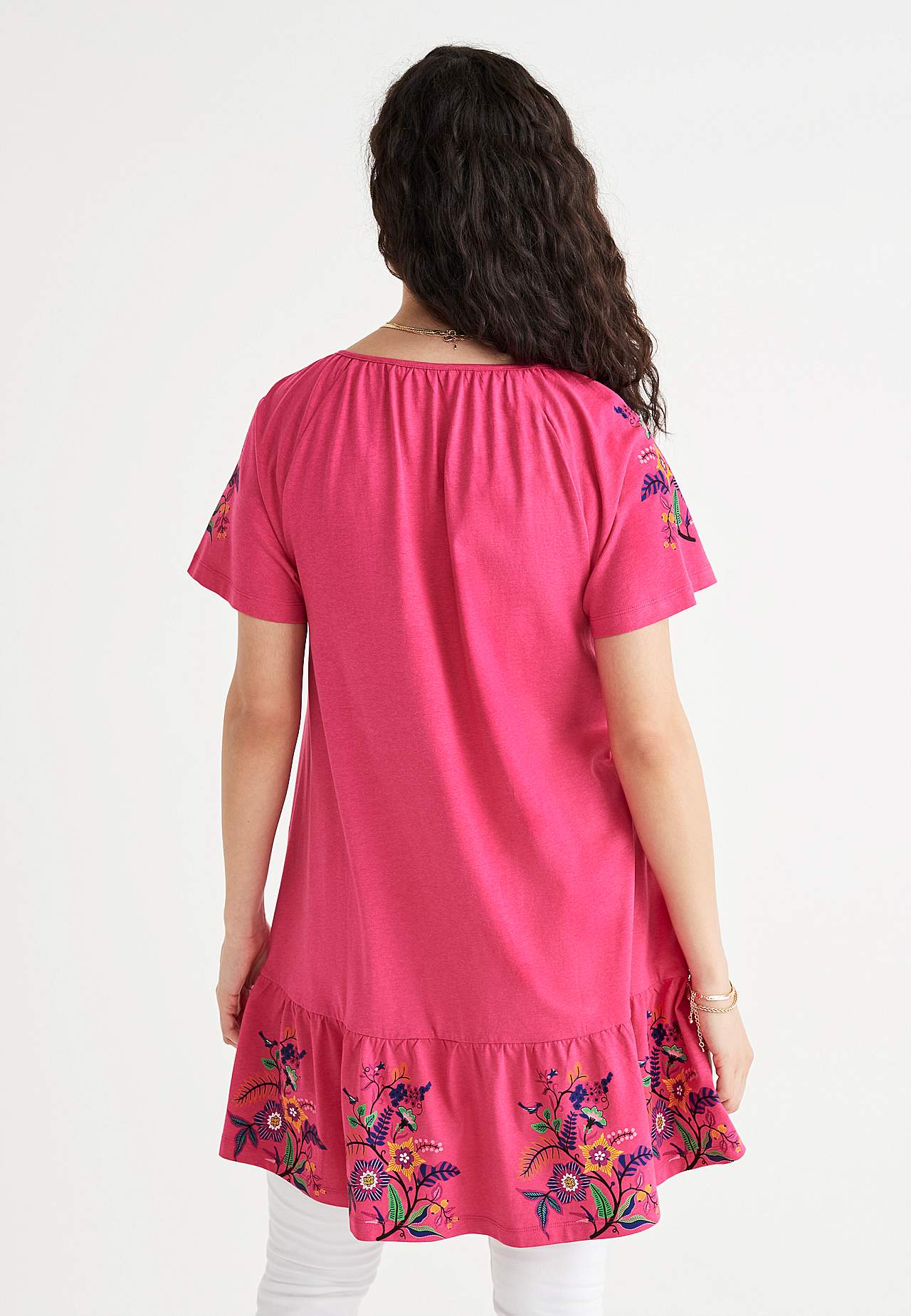 Tunic with frill at the bottom