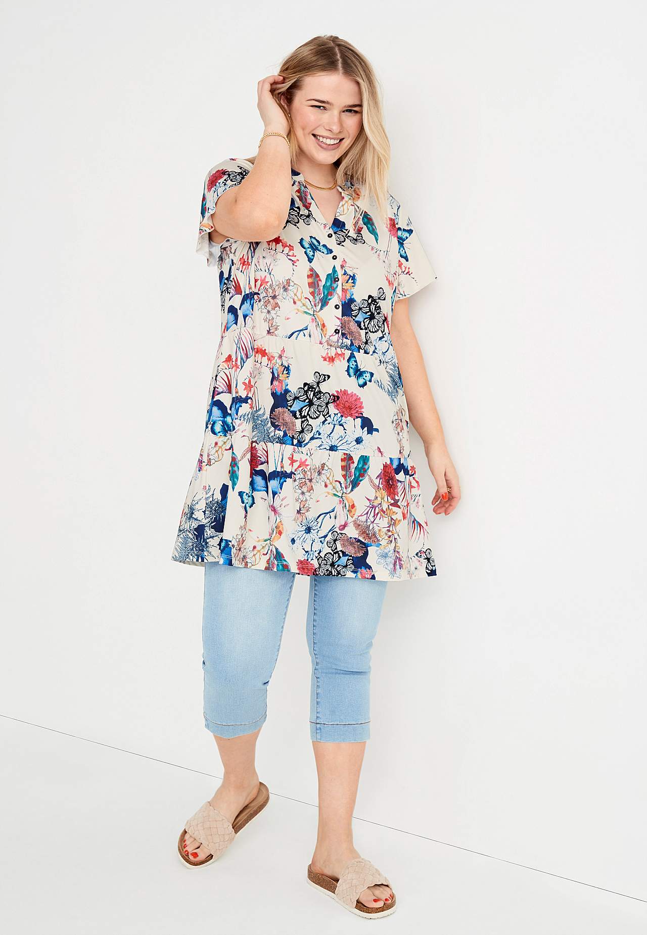 Patterned tunic