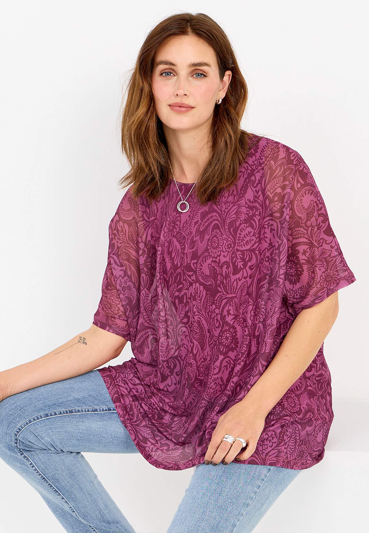Tunic top in mesh