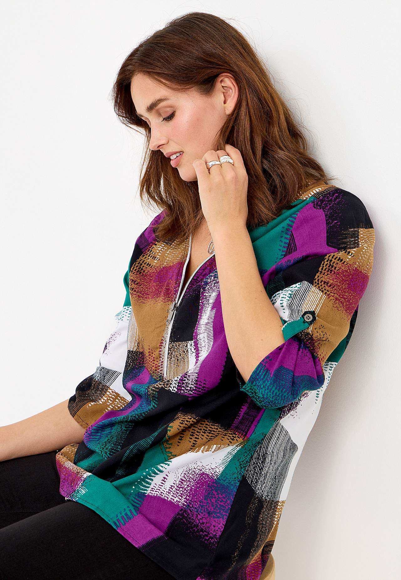 V-neck tunic in two lengths