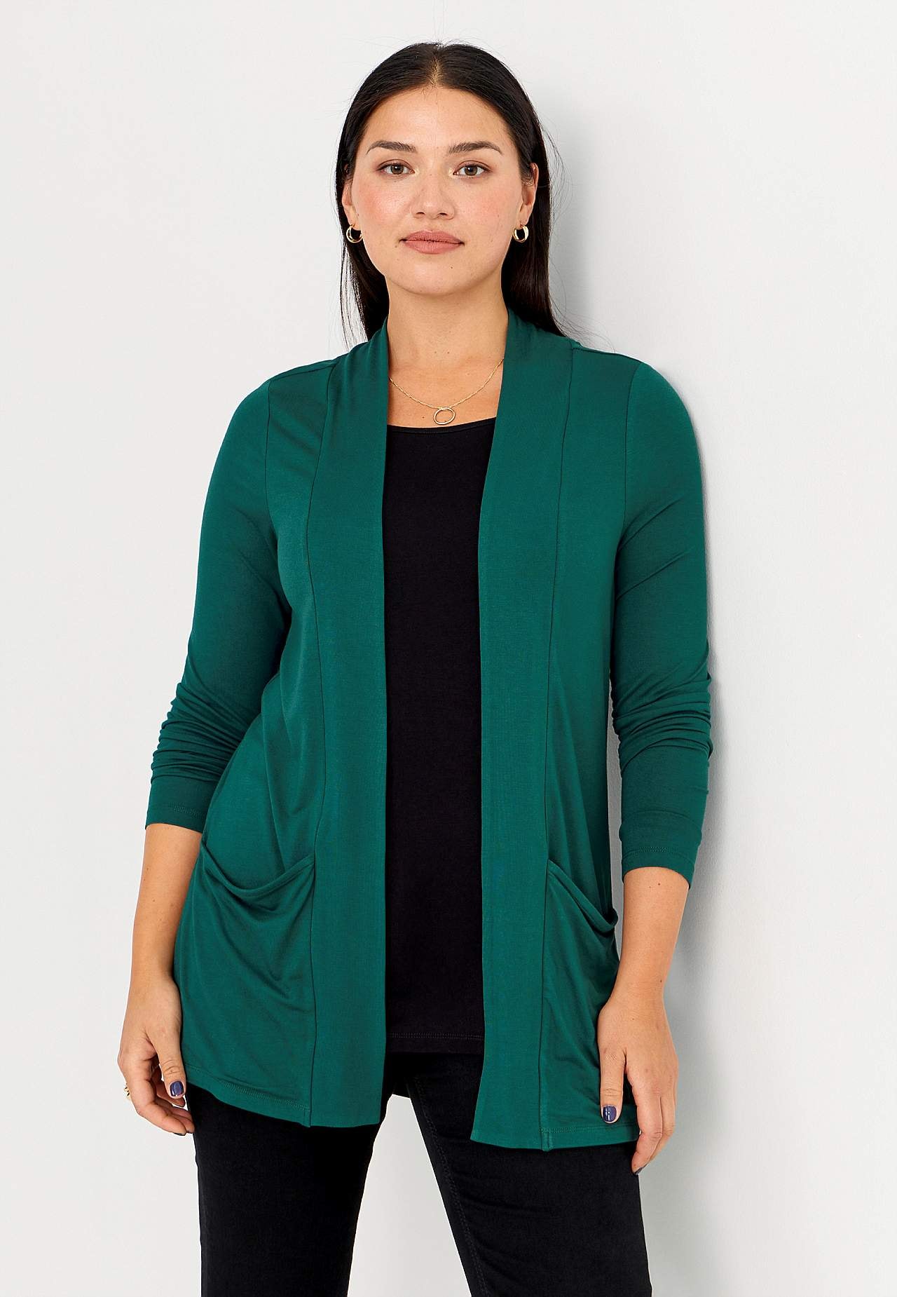 Long-sleeved 2-in-1 top