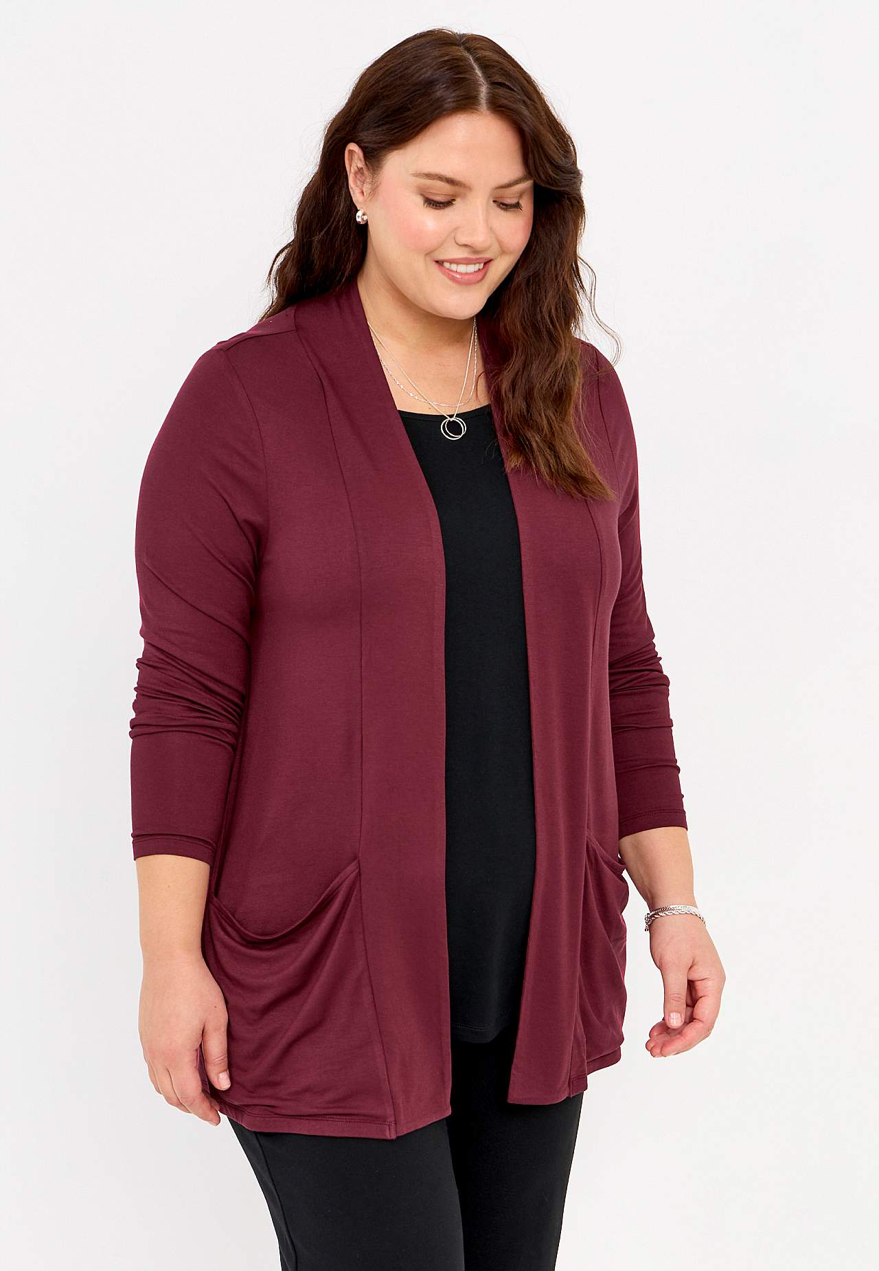 Long-sleeved 2-in-1 top