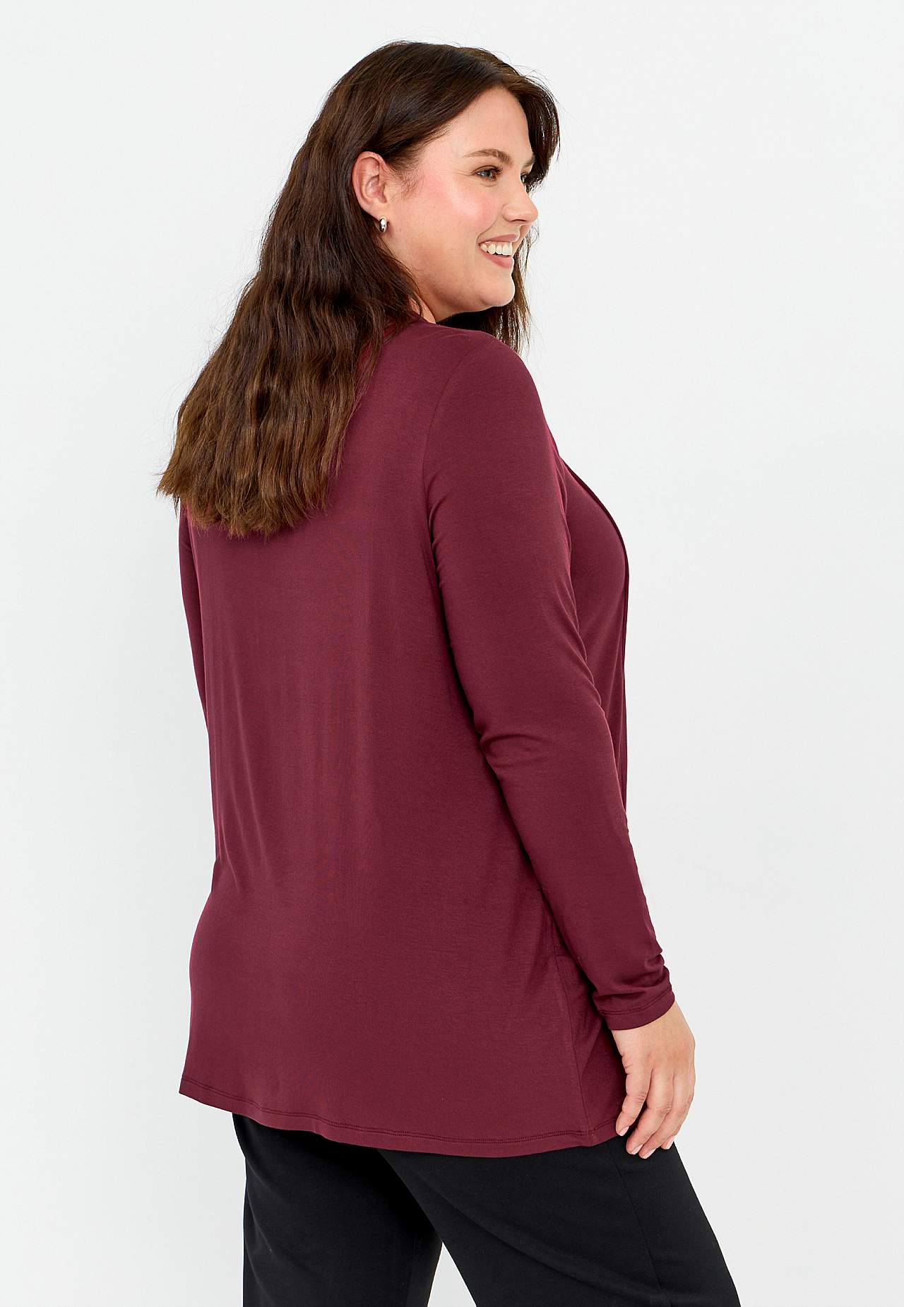 Long-sleeved 2-in-1 top