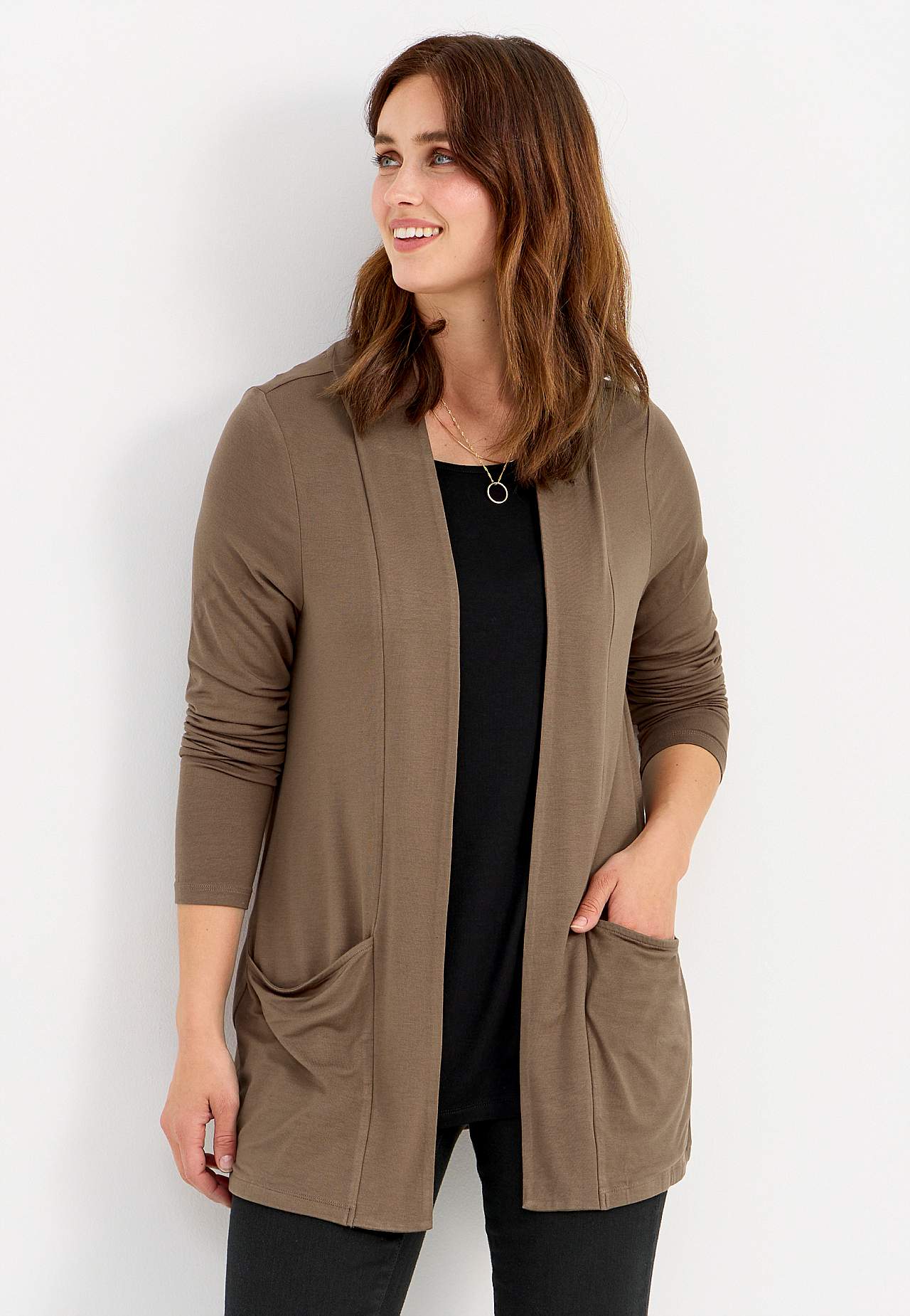 Long-sleeved 2-in-1 top