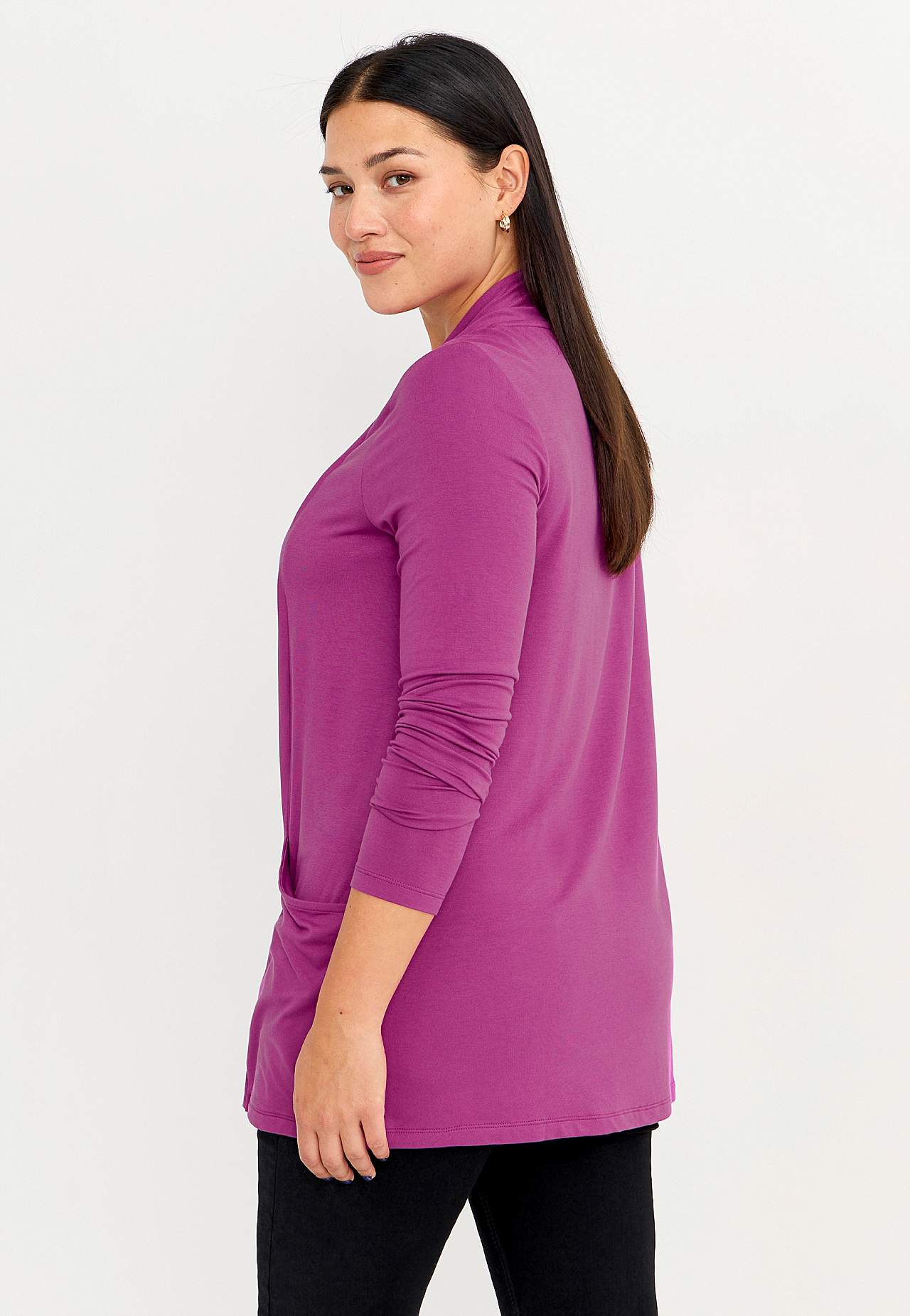 Long-sleeved 2-in-1 top