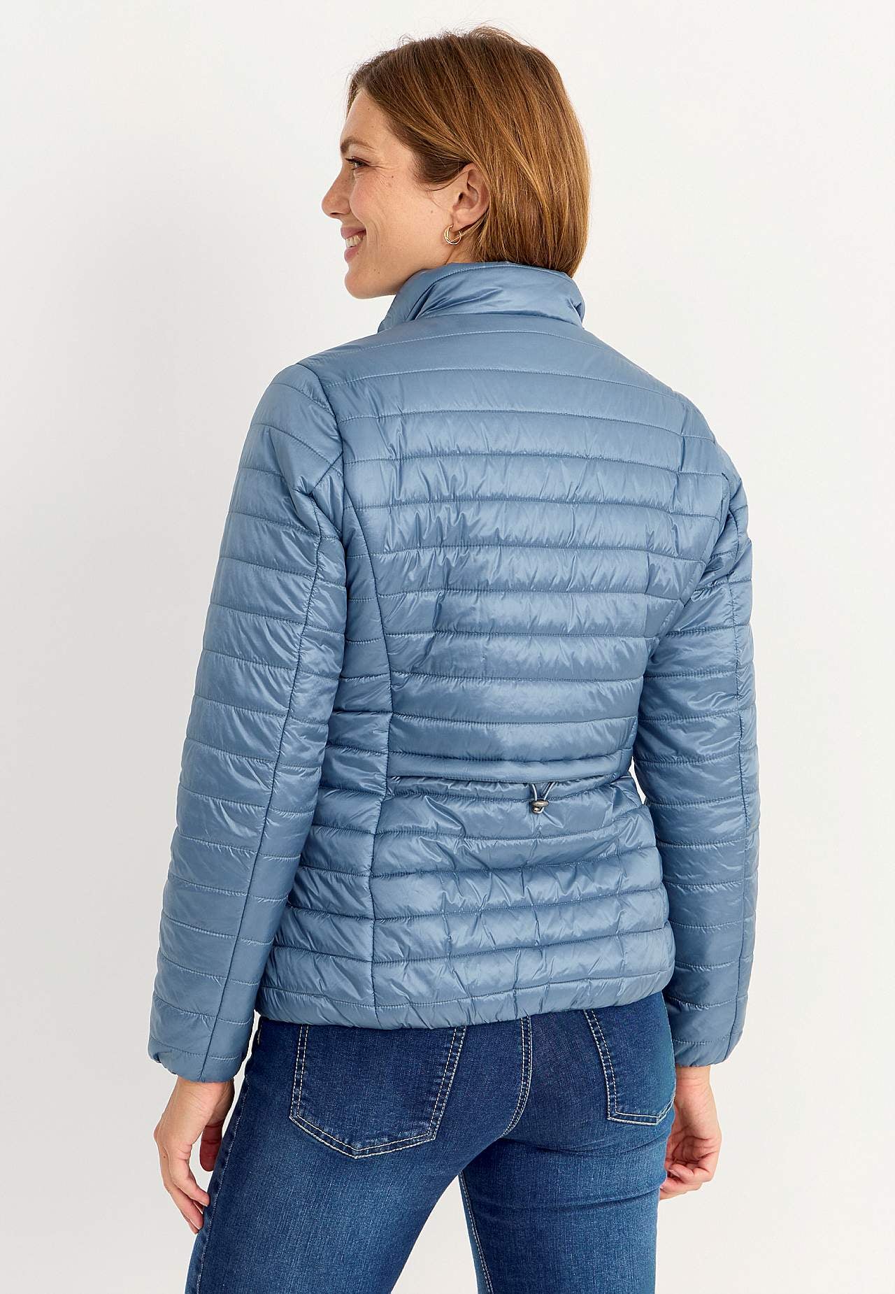 Shimmery lightweight puffer jacket