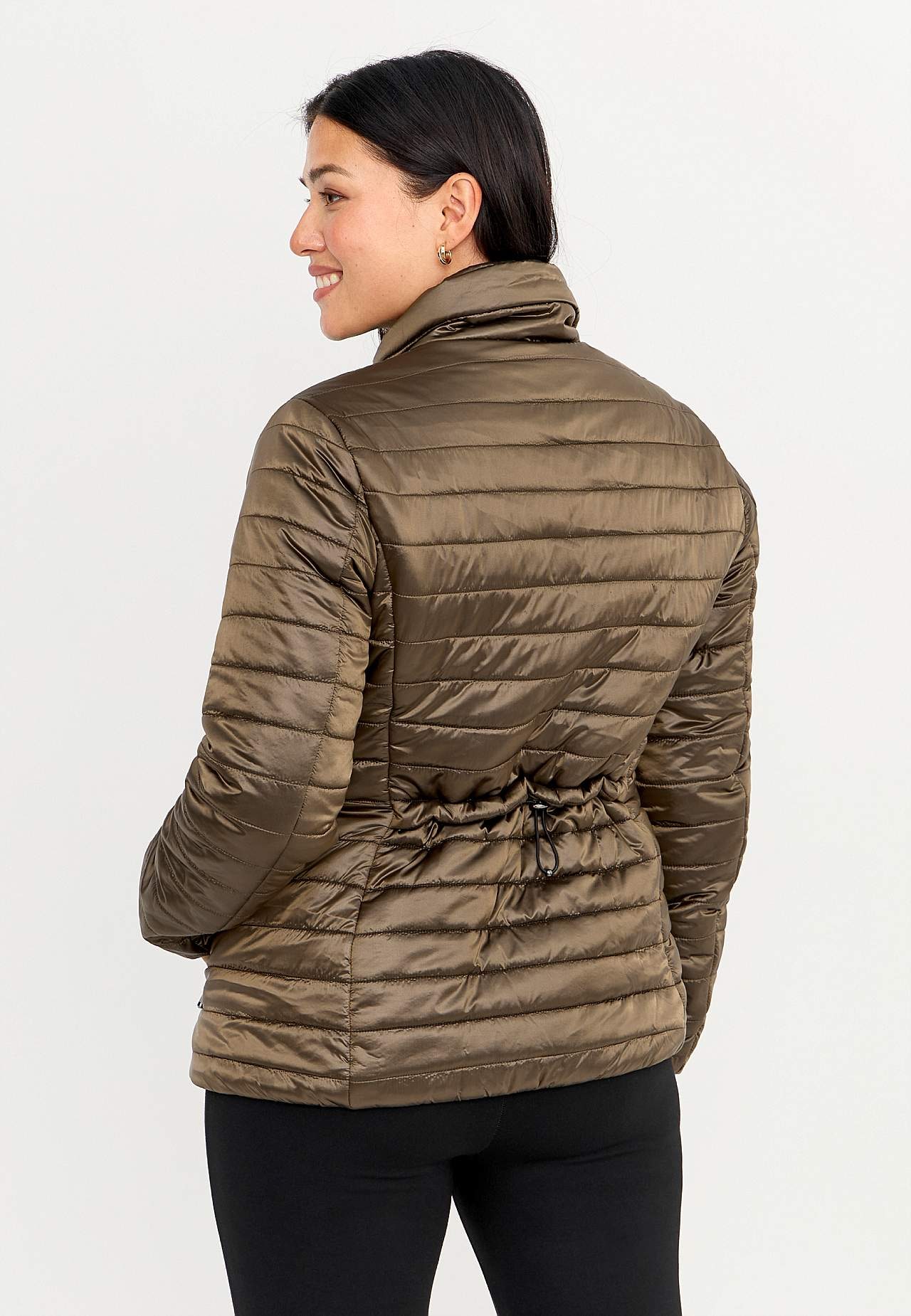 Shimmery lightweight puffer jacket