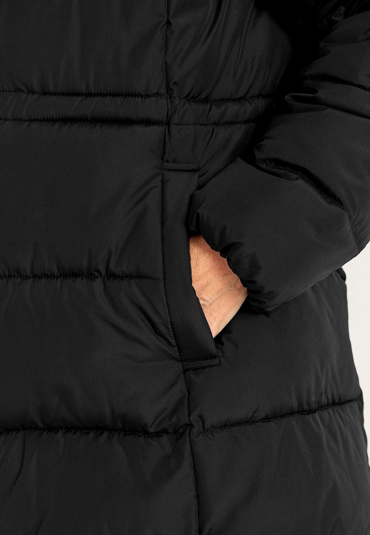Warm-lined jacket with hood
