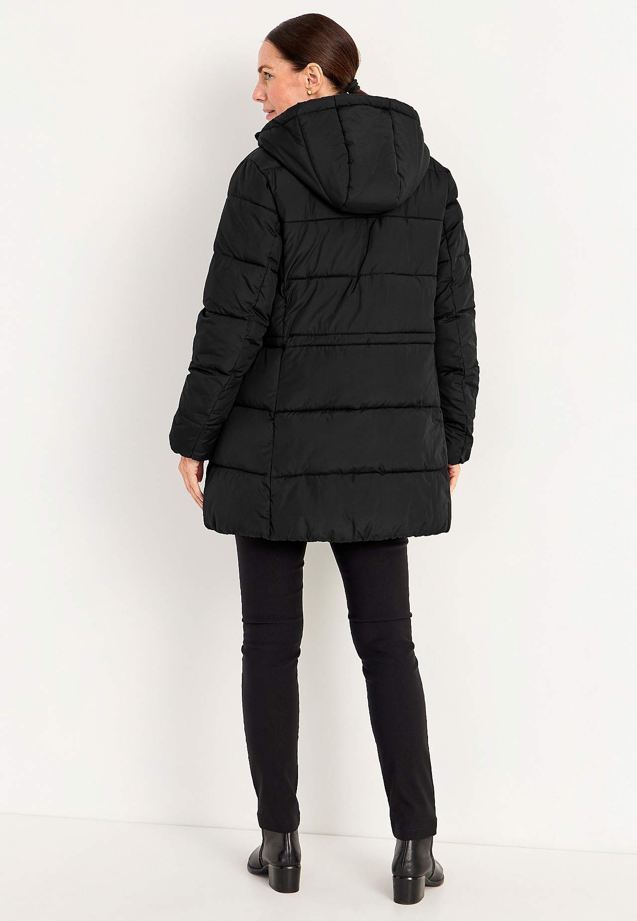 Warm-lined jacket with hood