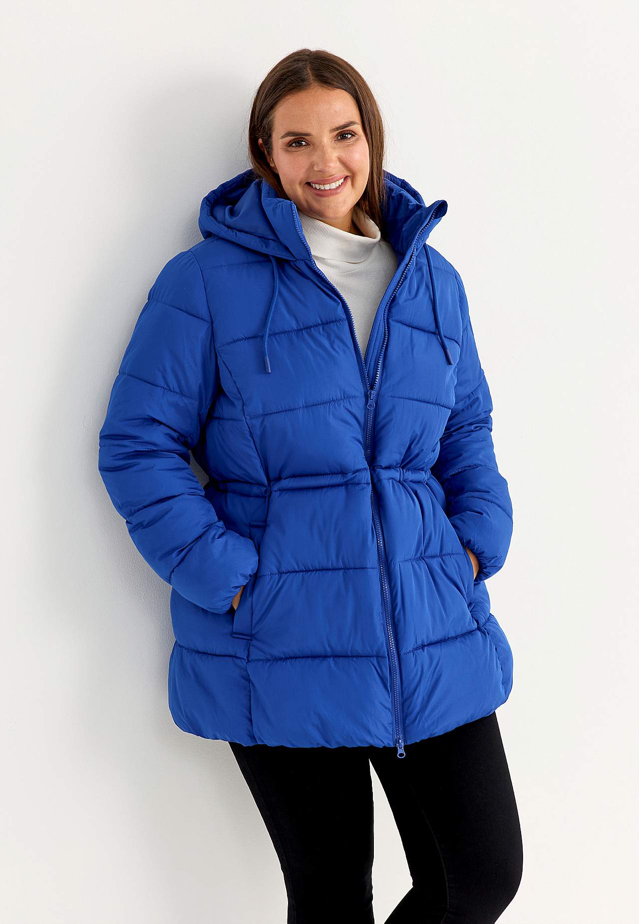 Warm-lined jacket with hood